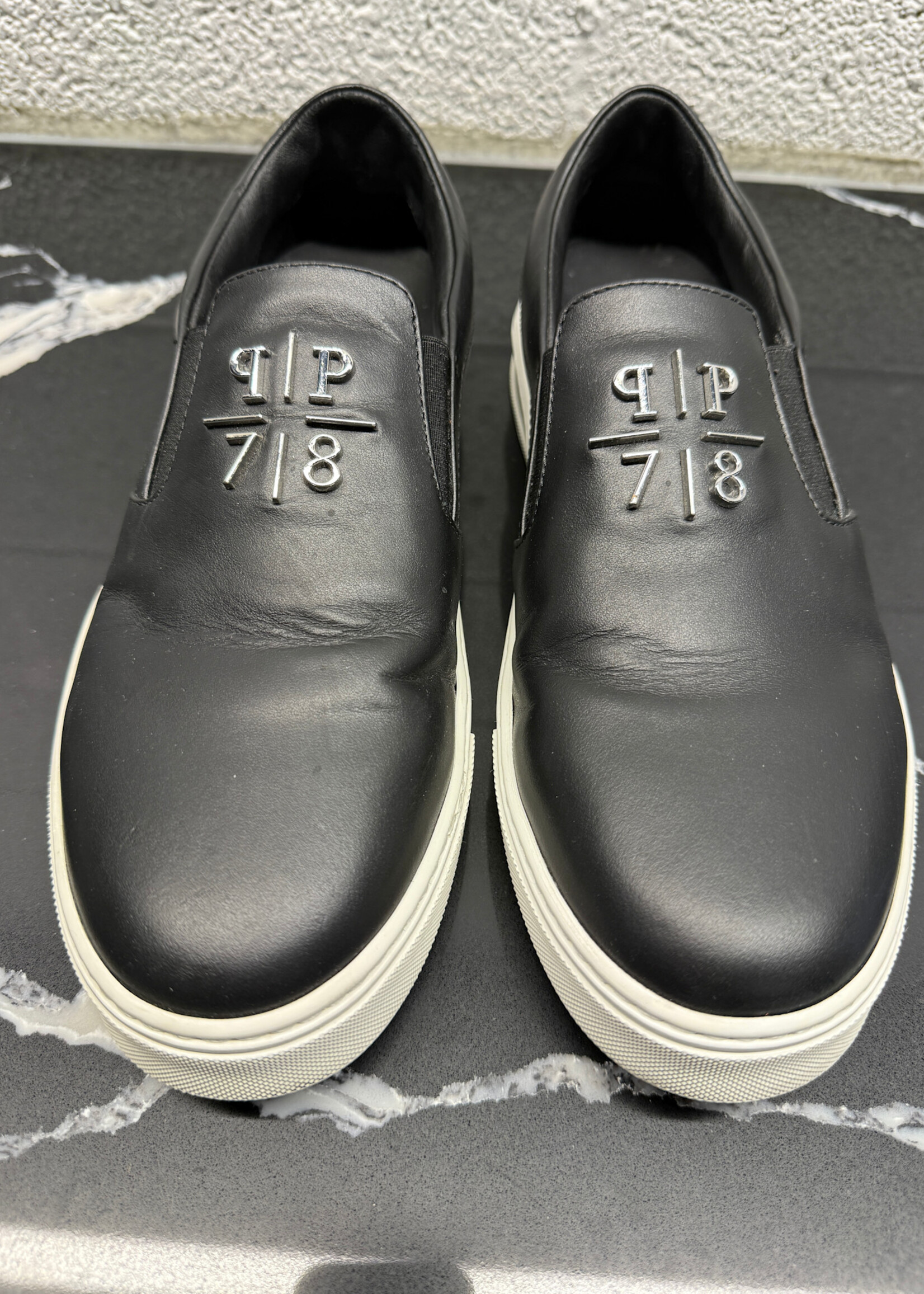 Phillip Plein Black Slip On 40/7.5