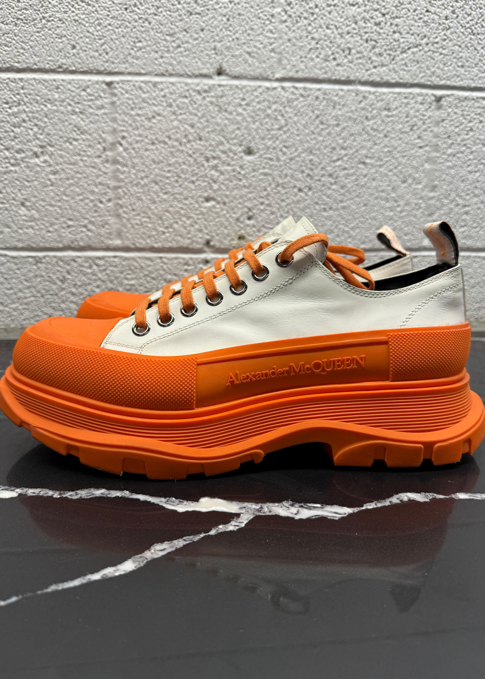 Alexander McQueen Orange Platform Sneaker 44/11