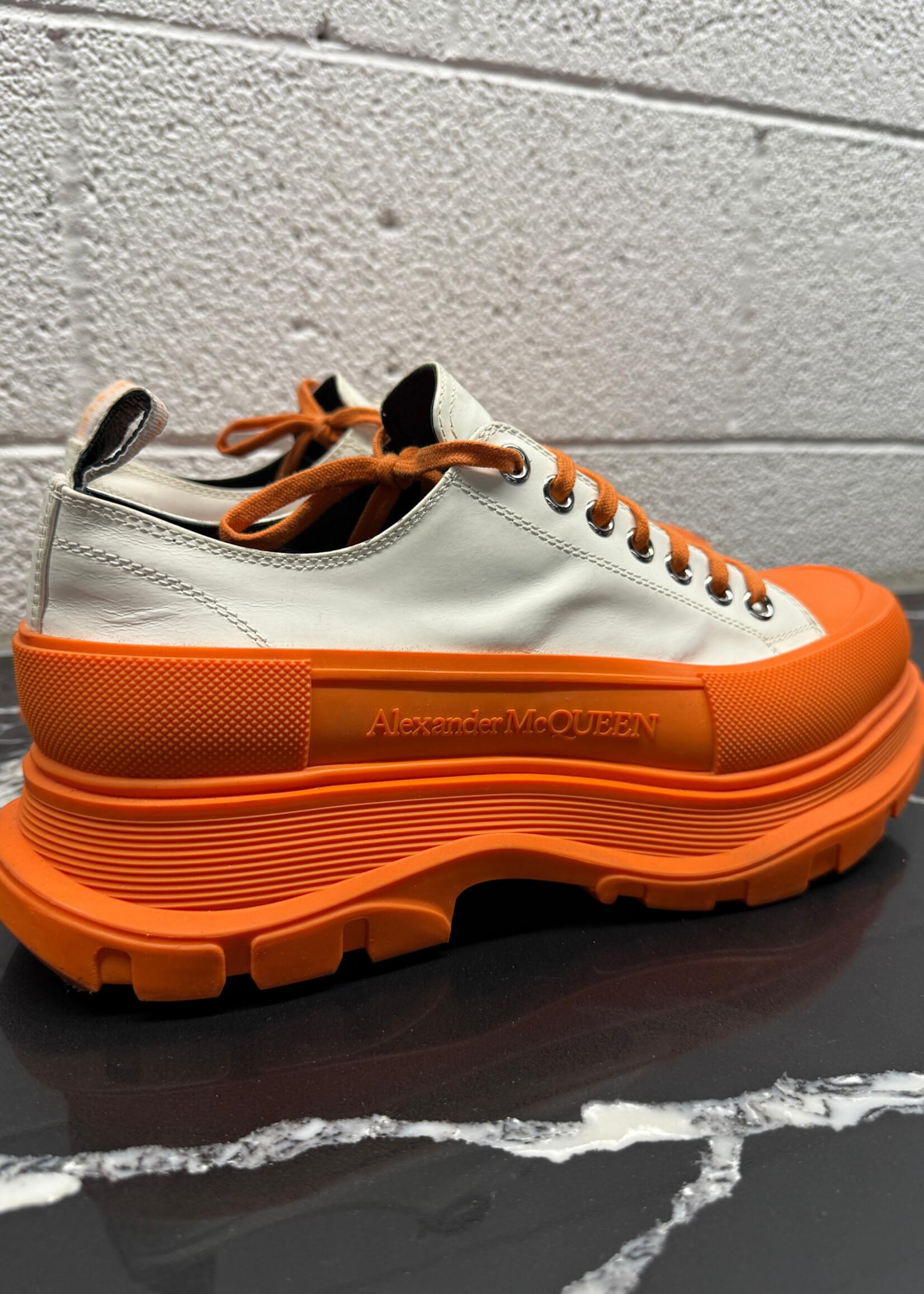 Alexander McQueen Orange Platform Sneaker 44/11