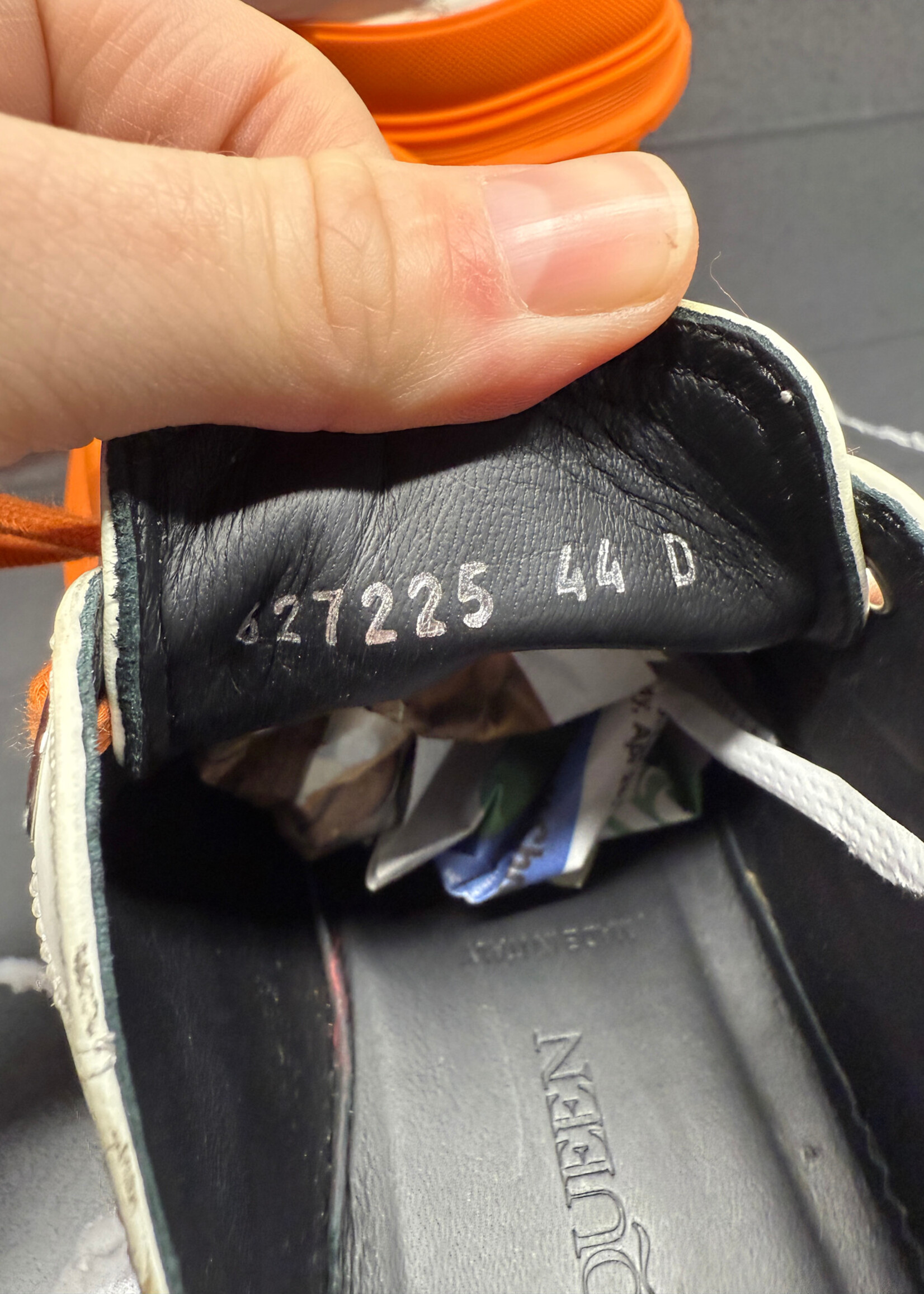 Alexander McQueen Orange Platform Sneaker 44/11