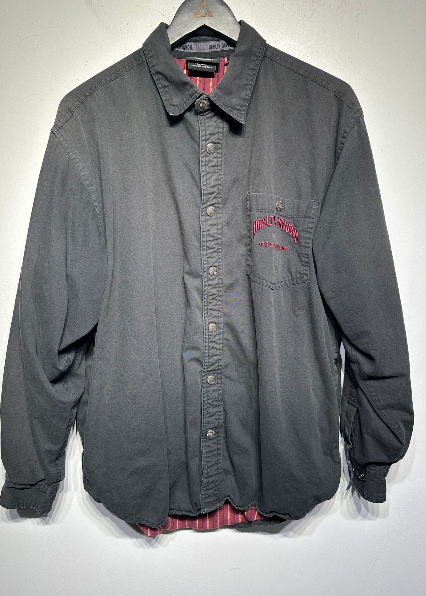 Harley Lined Black Snap Up L