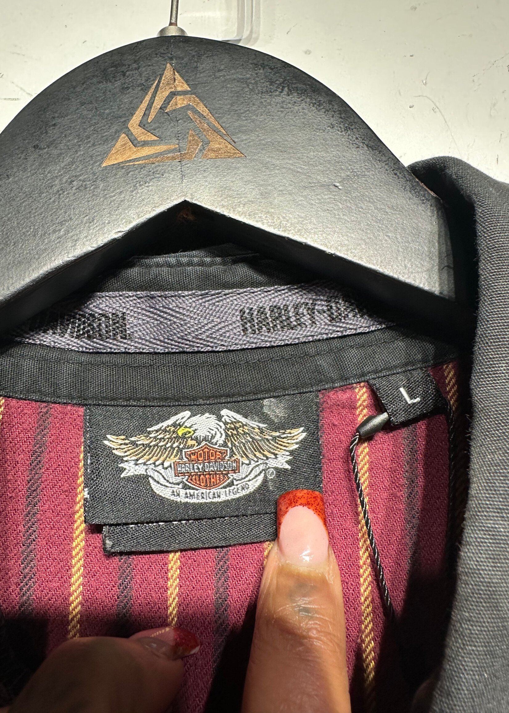 Harley Lined Black Snap Up L