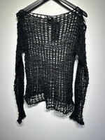 Tripp NYC Black Woven LS Top M