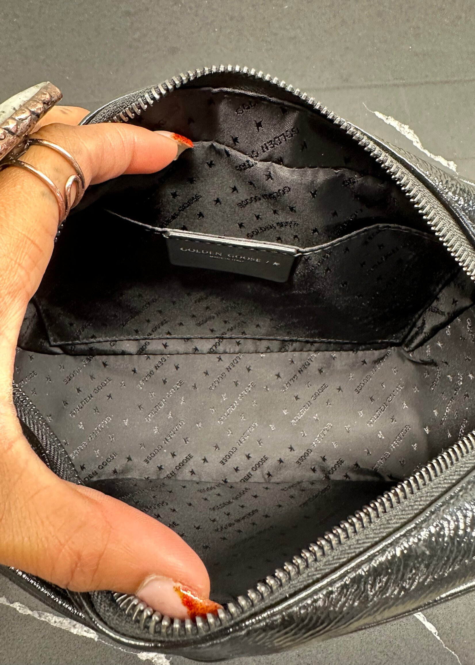 Golden Goose Black Patent Crossbody