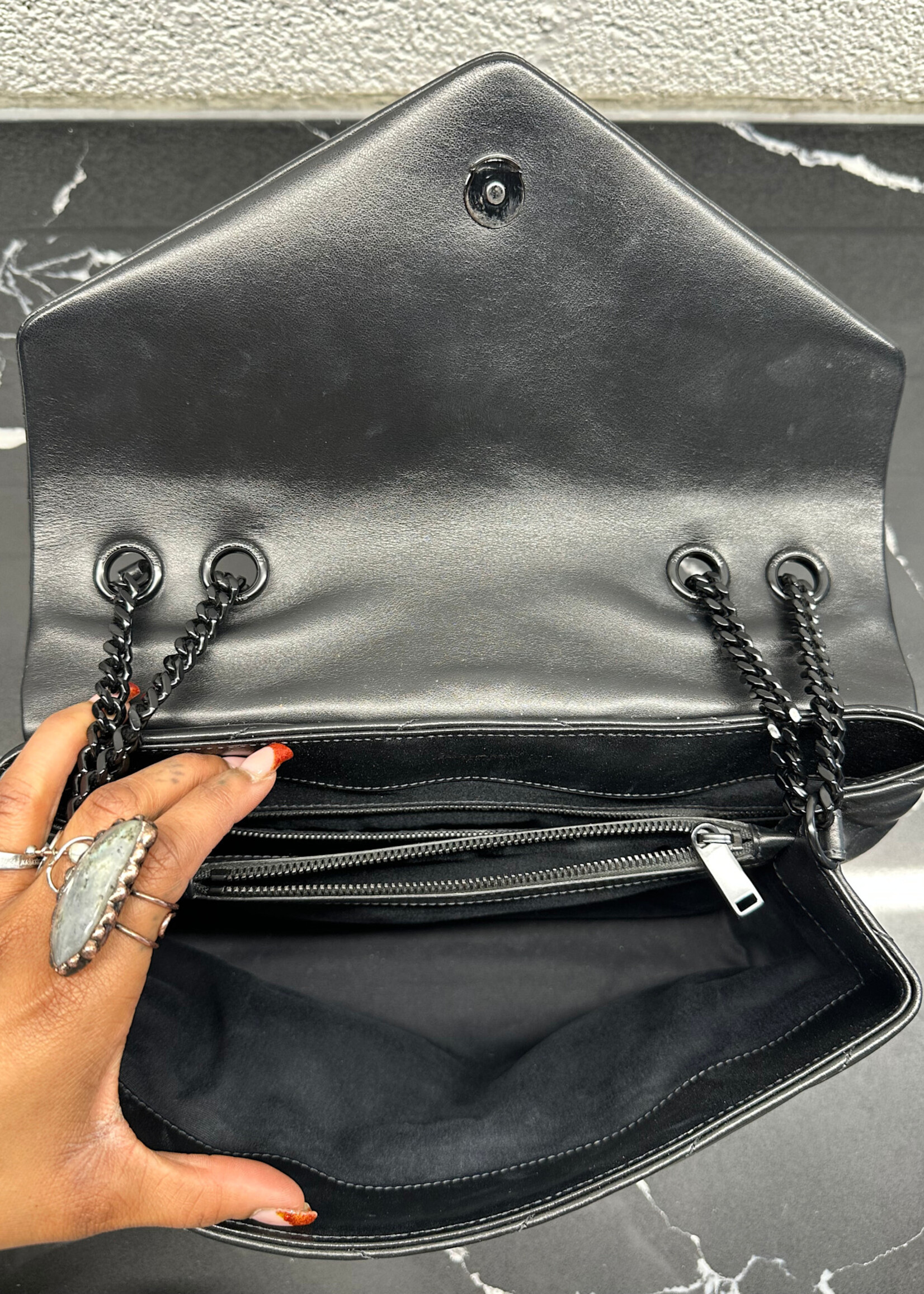 YSL Loulou Metelasse Quilted Leather Handbag