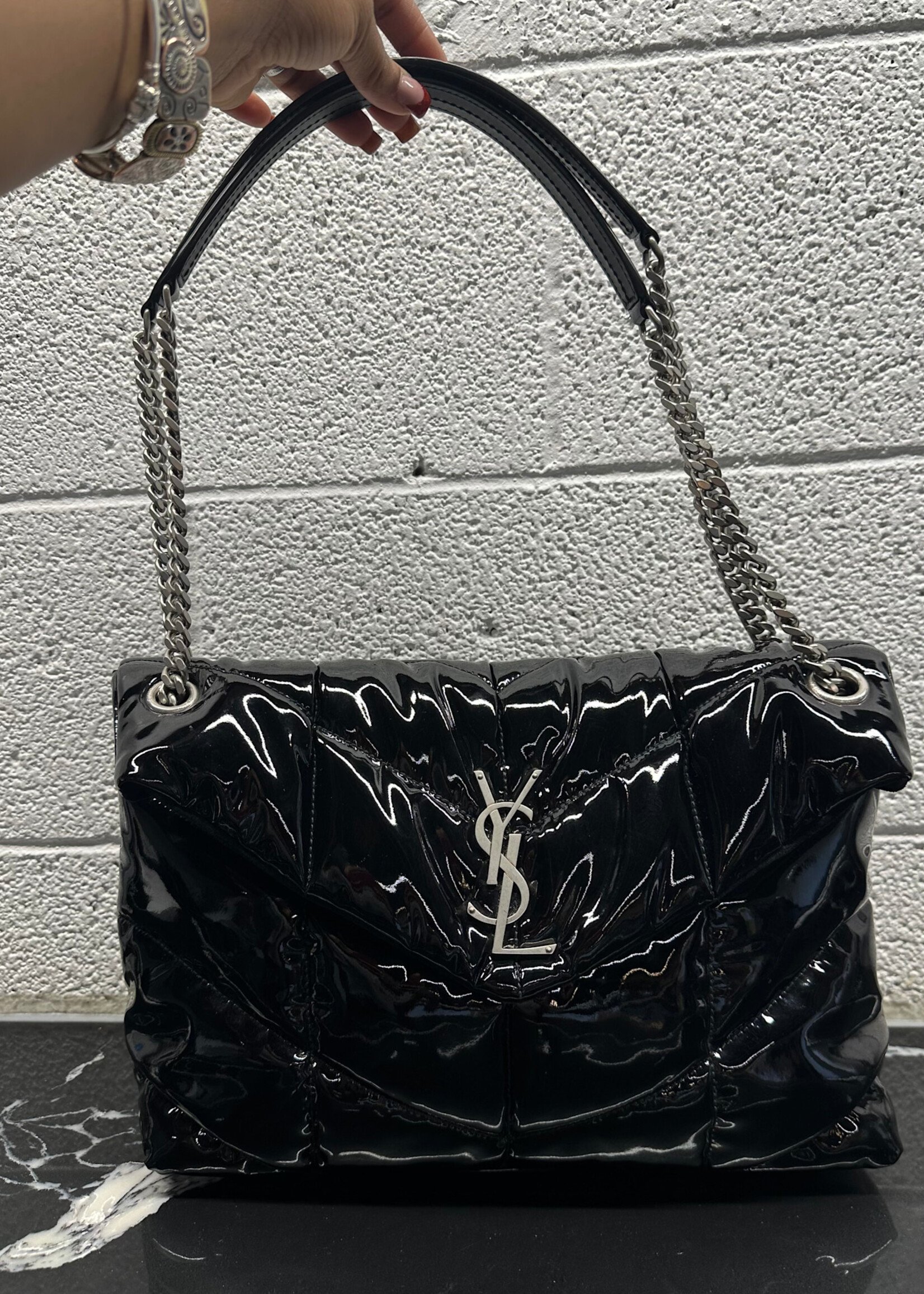 YSL Loulou Quilted Black Medium Shoulder Bag