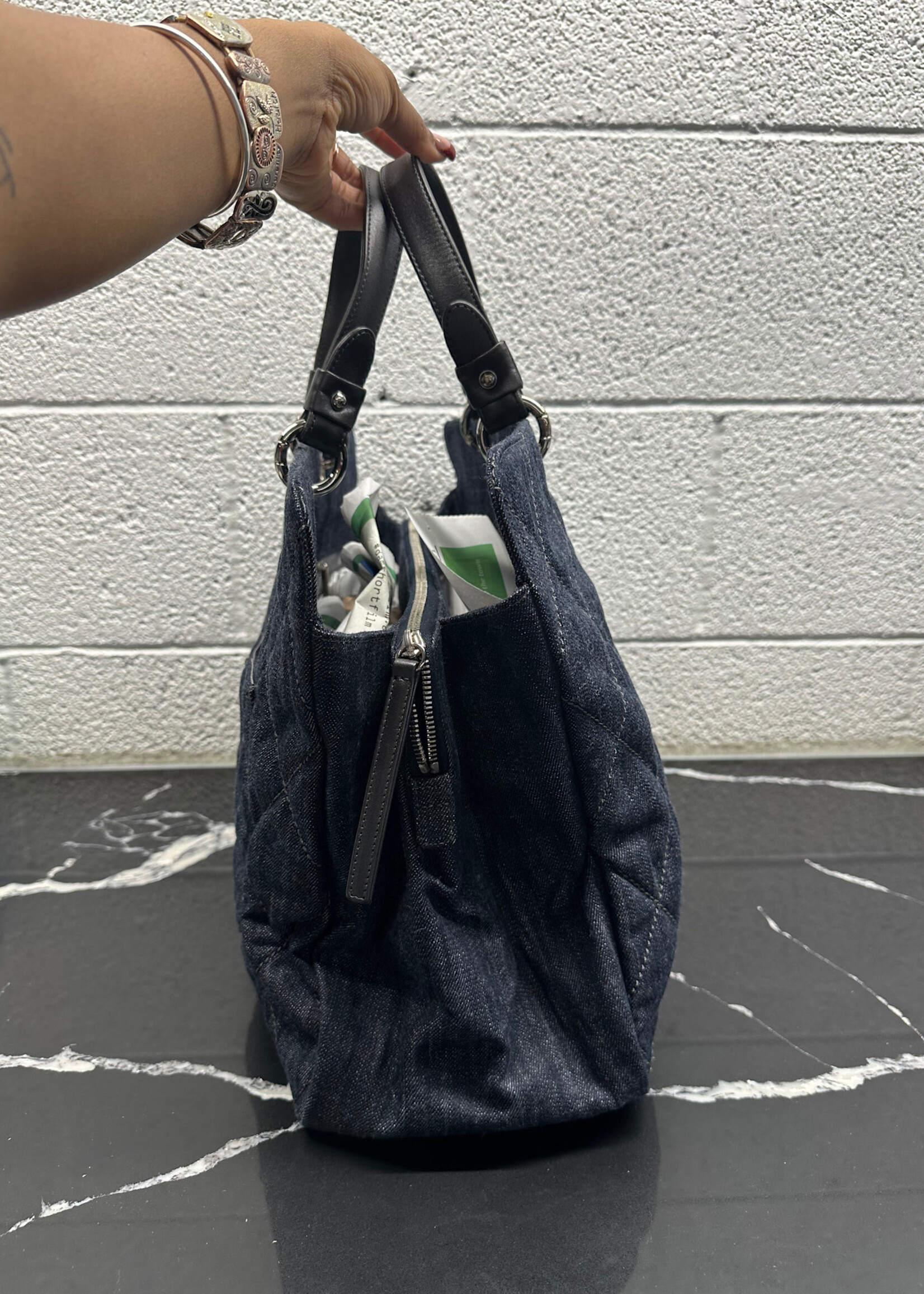 Chanel Borsa Denim Large Shopping Tote