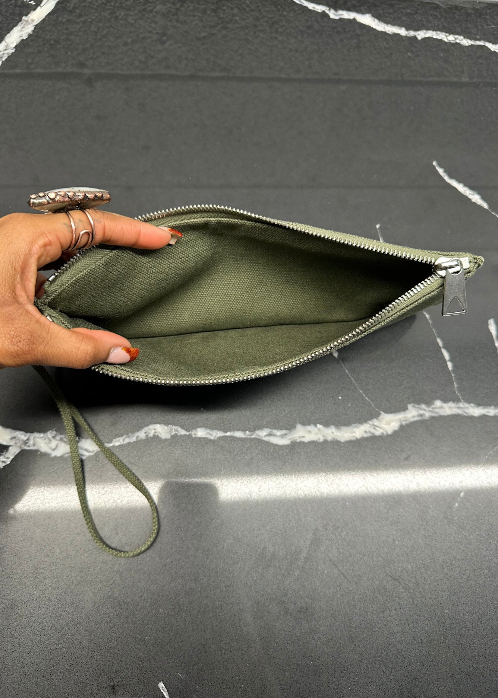 Bottega Veneta Green Canvas Casette AS IS