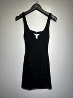 Helmut Lang Black Small Zip Tank Dress 6/S