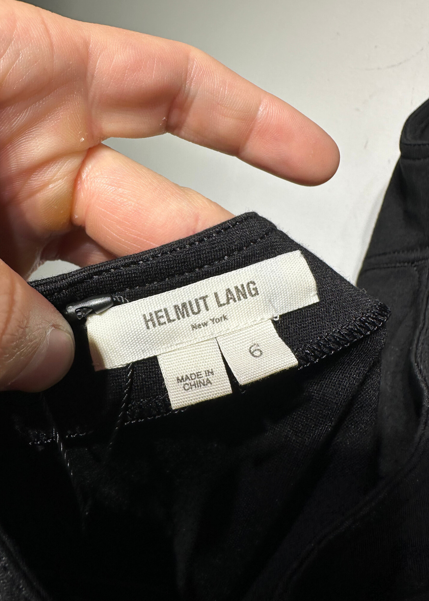 Helmut Lang Black Small Zip Tank Dress 6/S