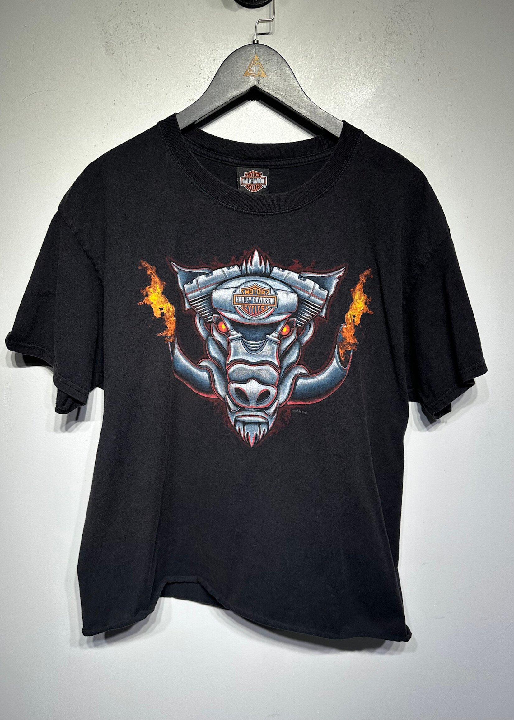 Harley Cropped 'Shawassee Black Tee L