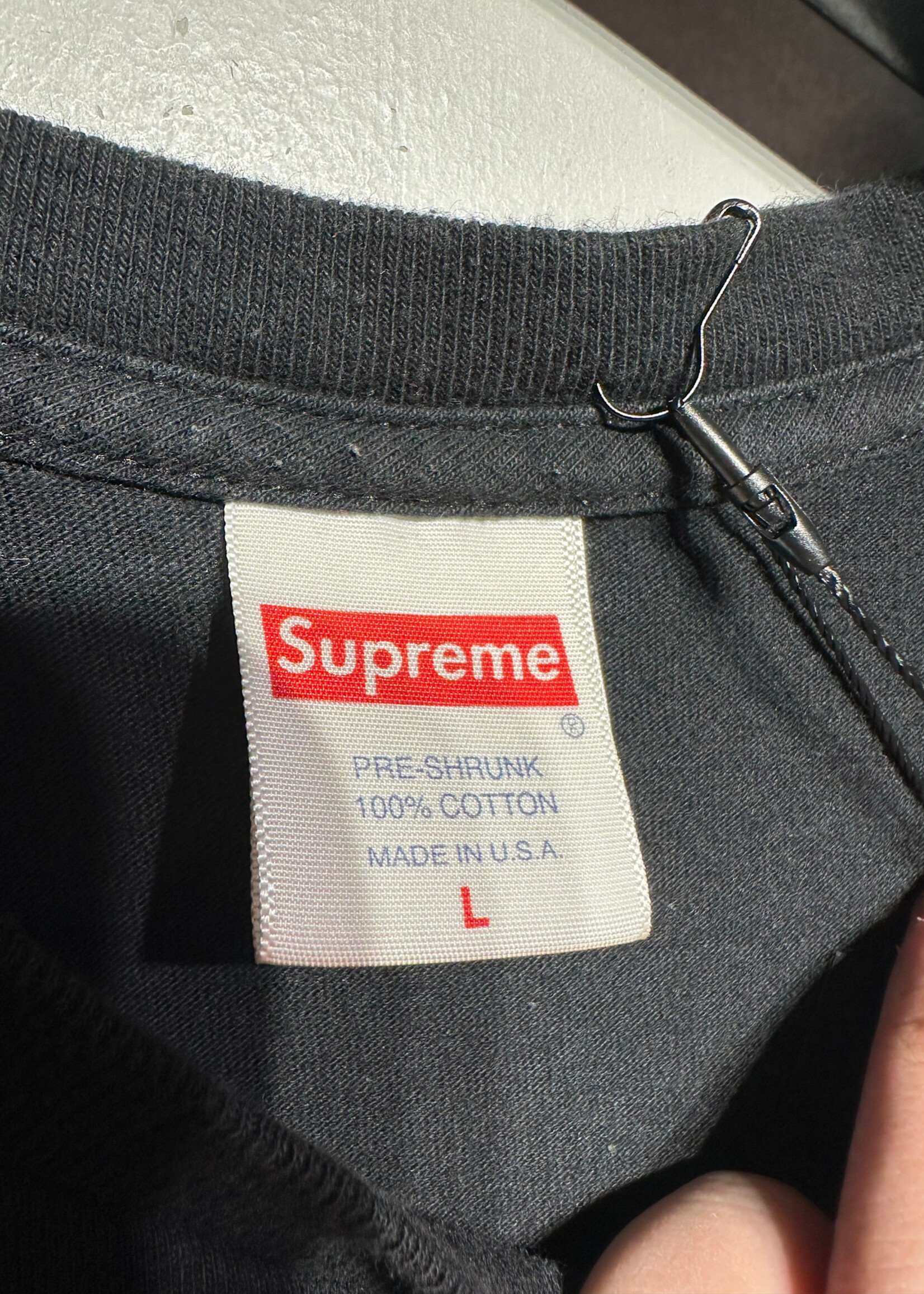 Supreme Black Tiger Eyes Tee L