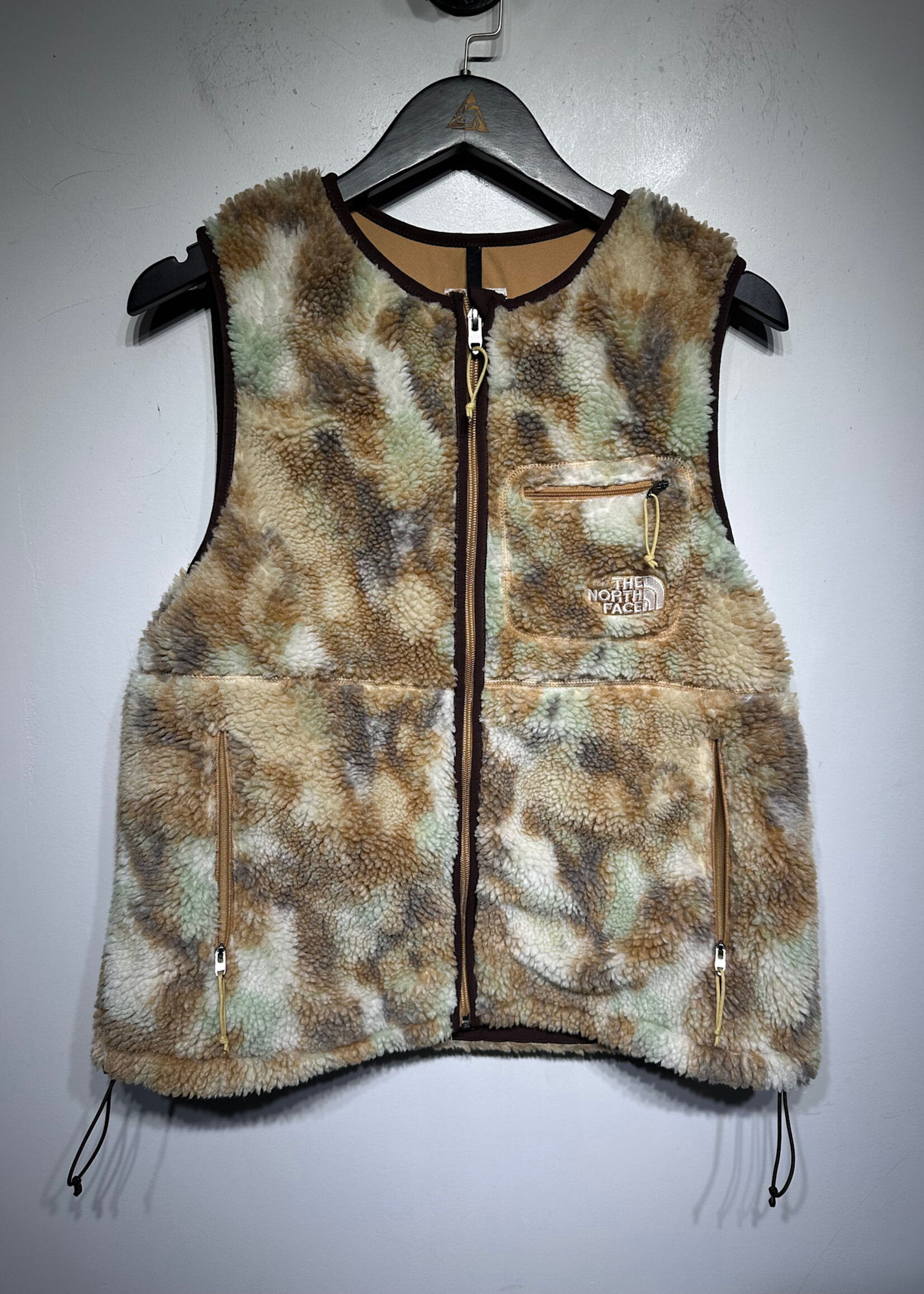 The North Face Sherpa Green Brown Vest Fem L