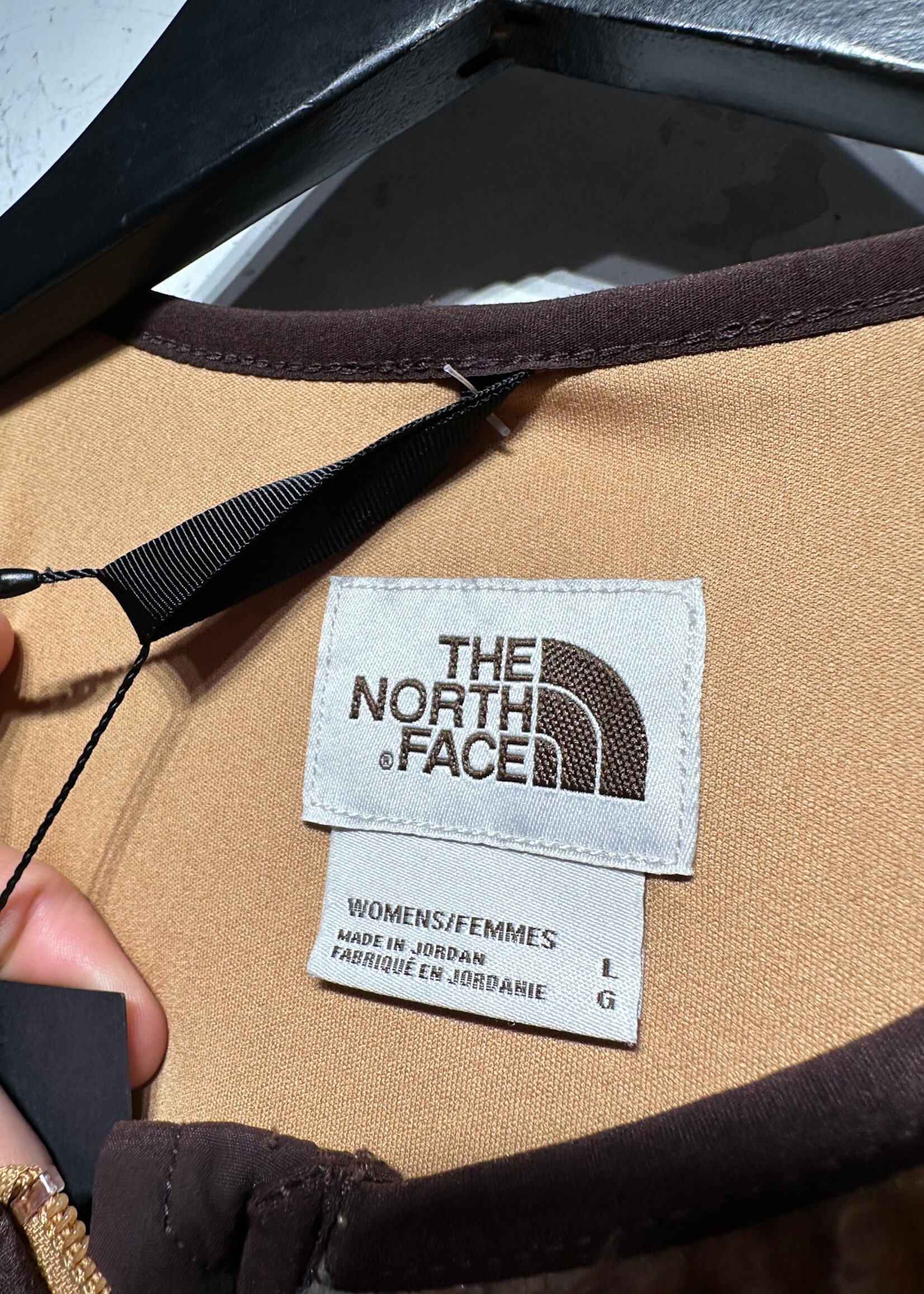 The North Face Sherpa Green Brown Vest Fem L