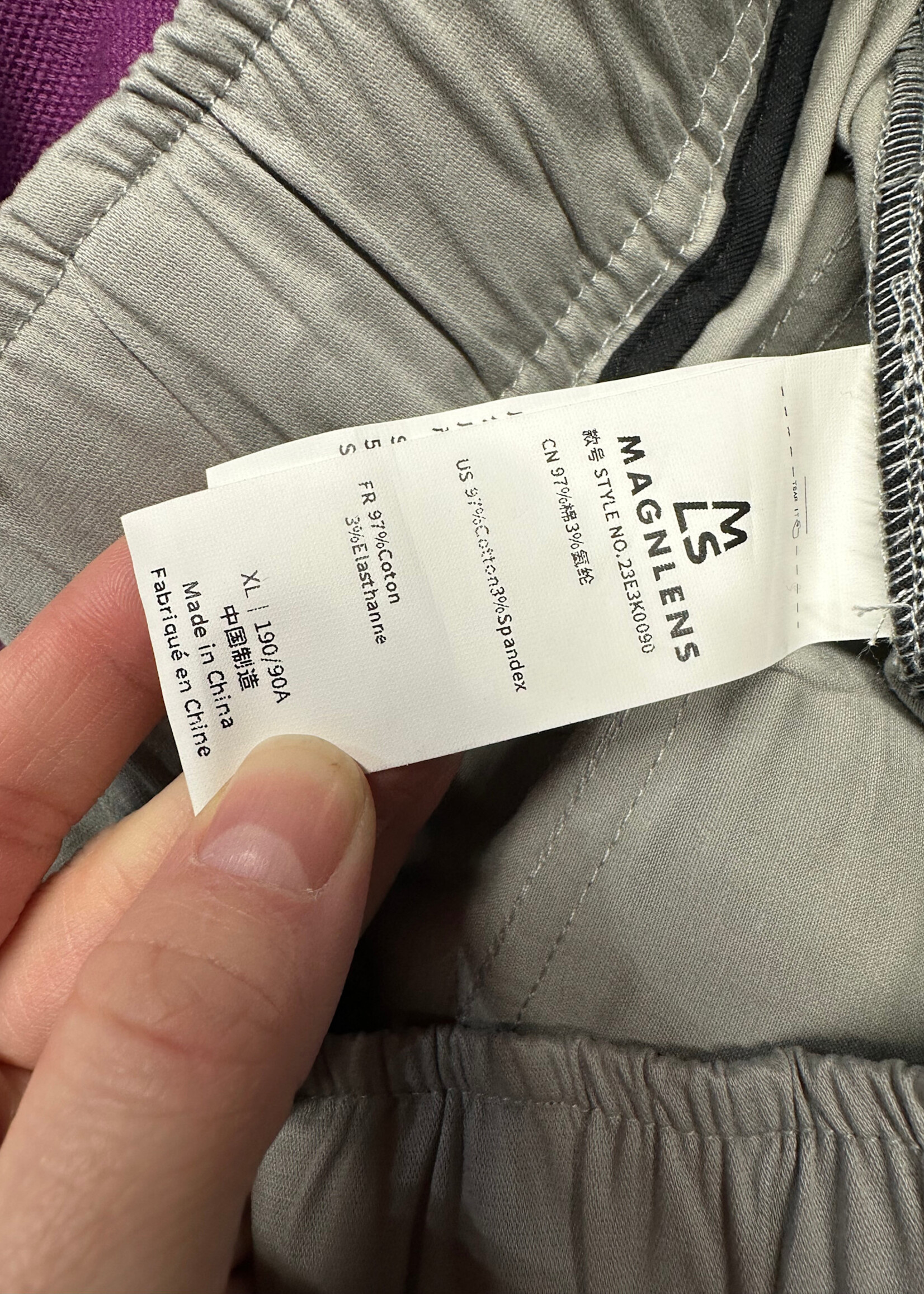 NWT Magnlens Grey Cargo Pants Masc 36