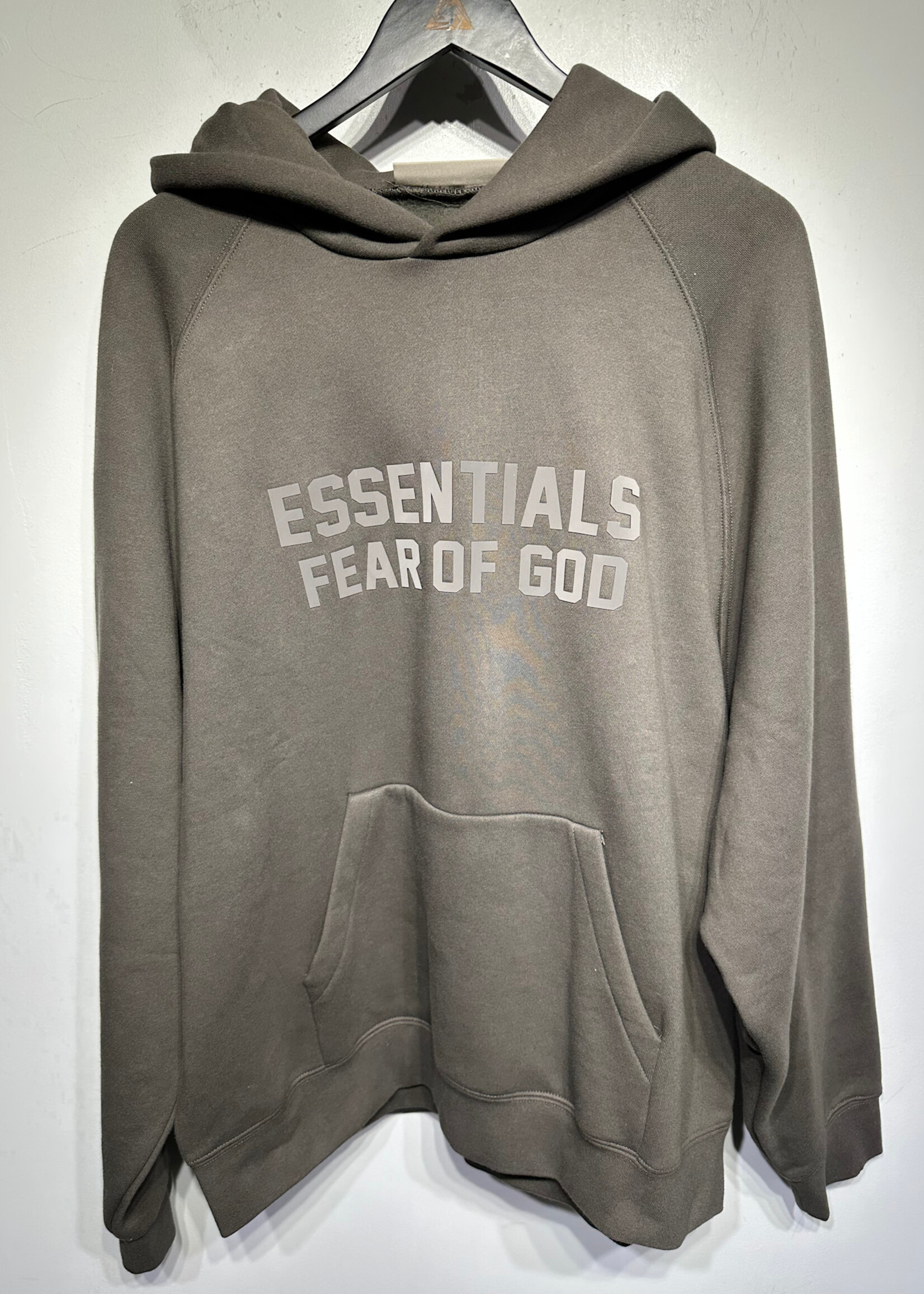 Essentials FOG Grey Front Logo Hoodie L