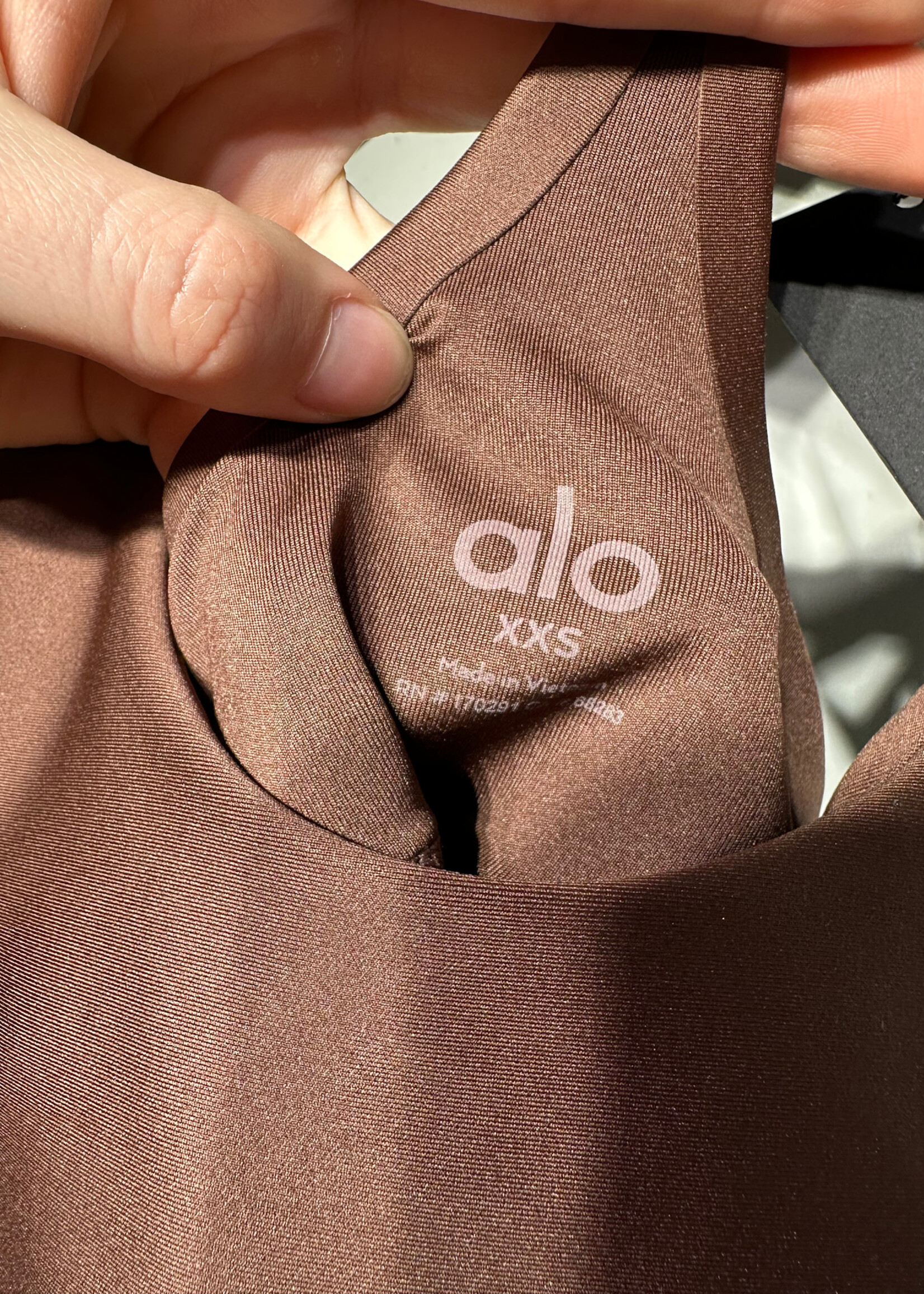 NWT Alo Brown Bra Tank XXS