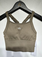 NWT Alo Tan Ribbed Bra Top XXS