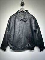 St. Johns Bay Black Leather Jacket Masc XL
