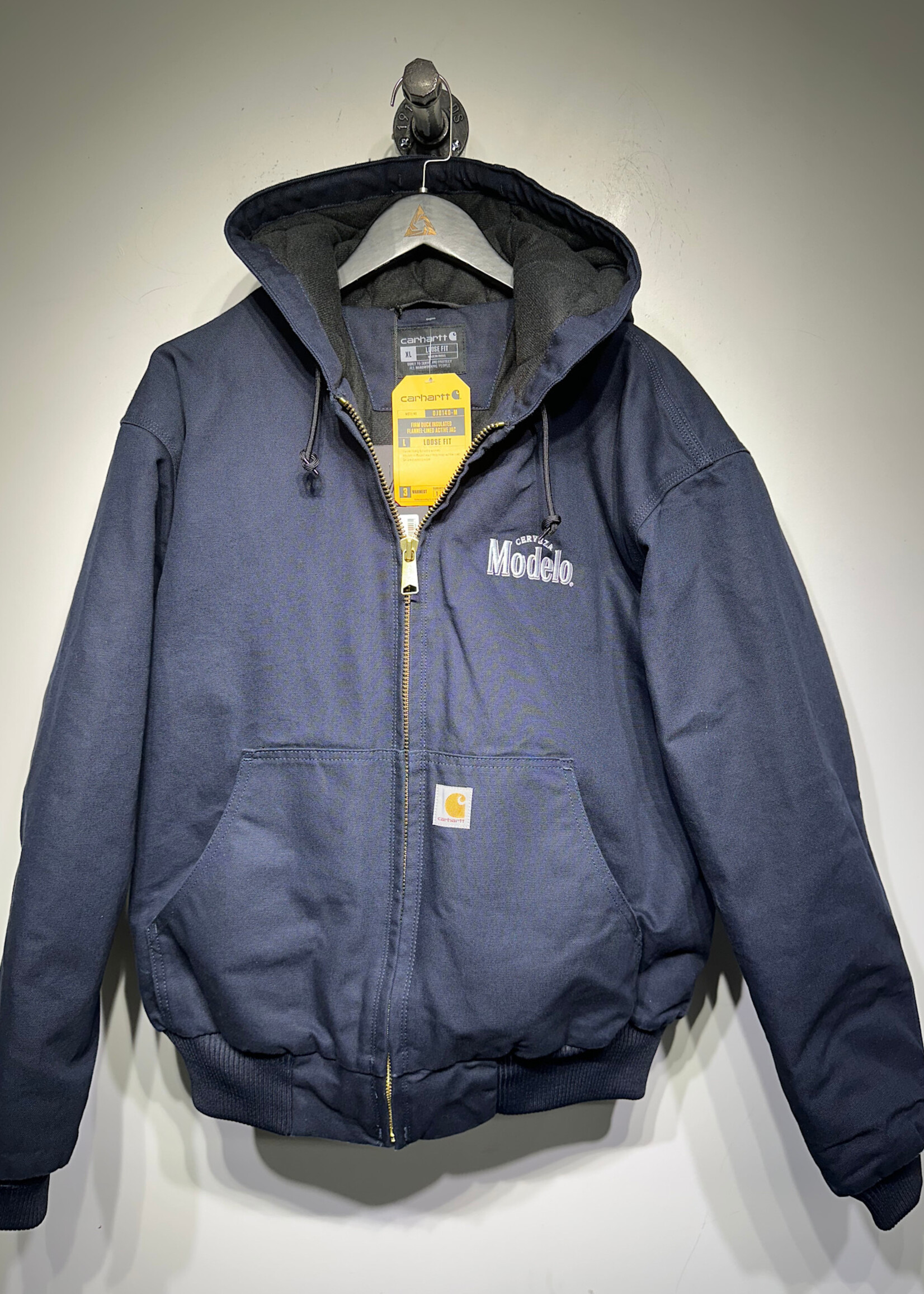 NWT Carhartt Navy Modelo Logo Canvas Jacket XL