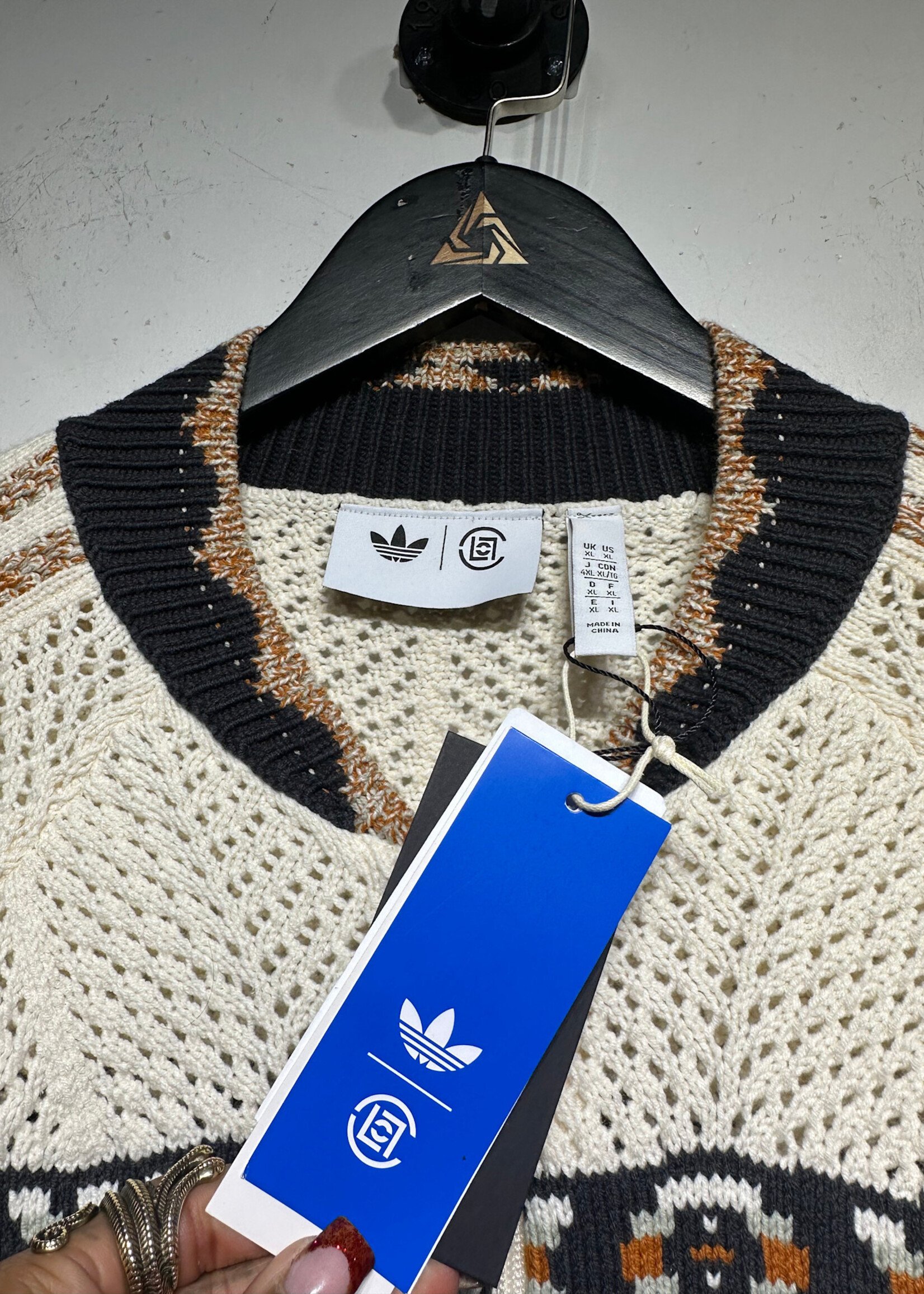 Adidas Clot NWT White Knit Jacket XL