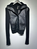 BCBG Wool Leather Turtle Neck Jacket M
