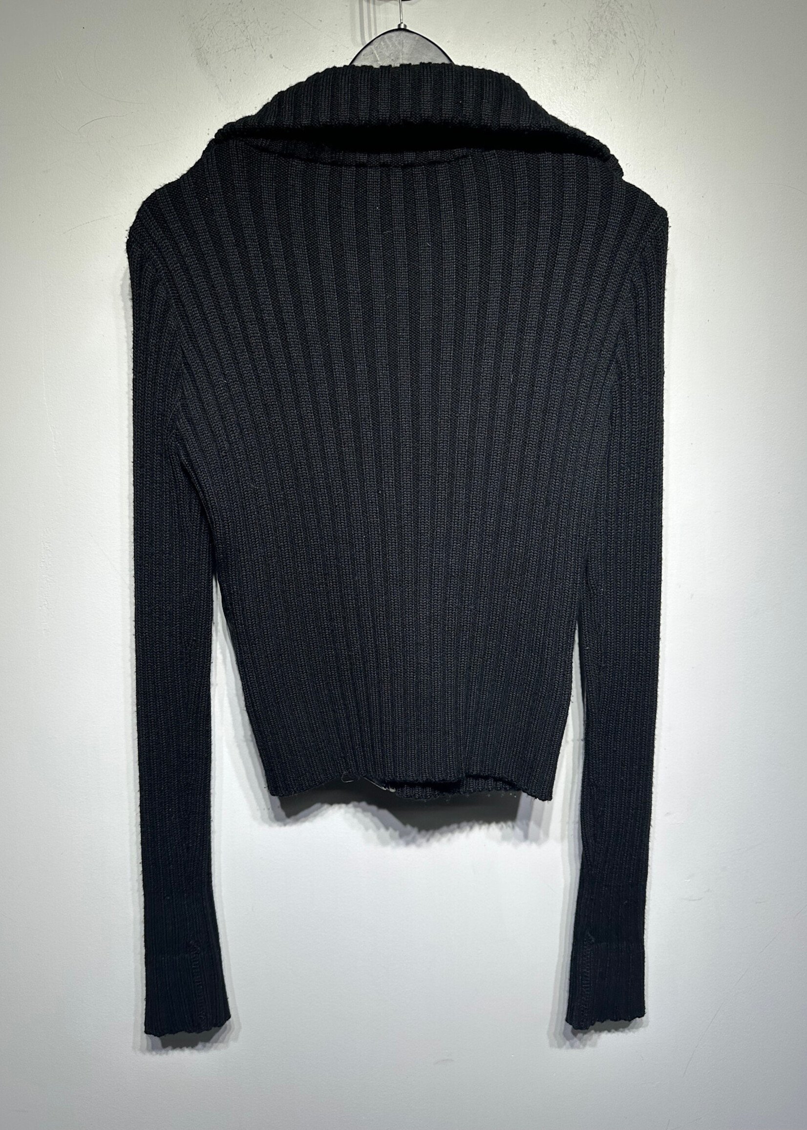 BCBG Wool Leather Turtle Neck Jacket M