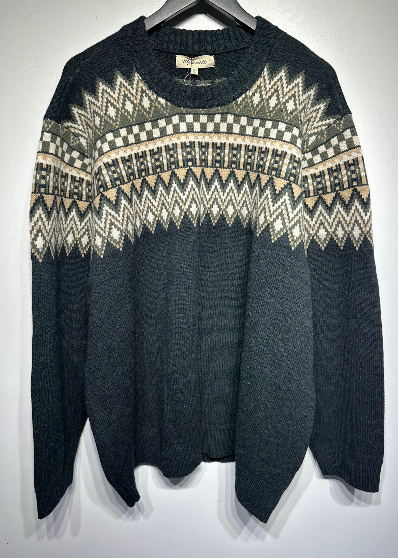 NWT Madewell Green Wool Sweater Masc XXL