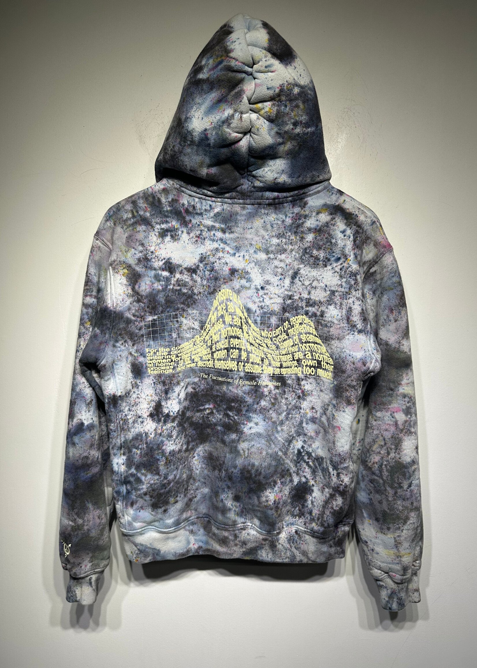 Mad Happy Multi Color Splatter Dye Hoodie S