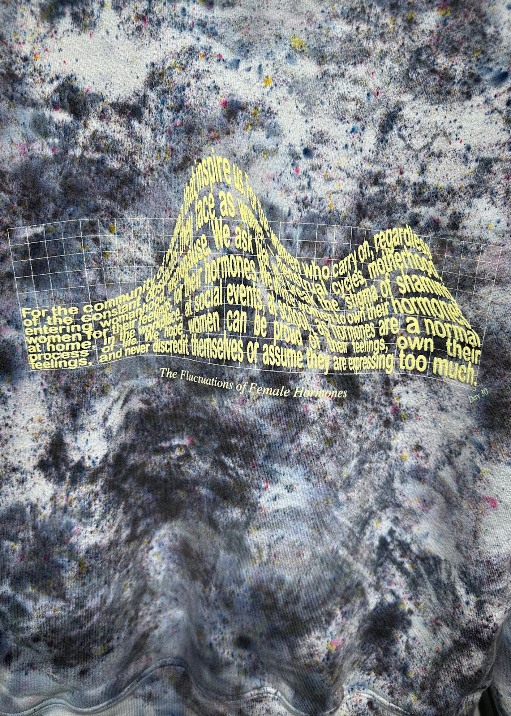 Mad Happy Multi Color Splatter Dye Hoodie S