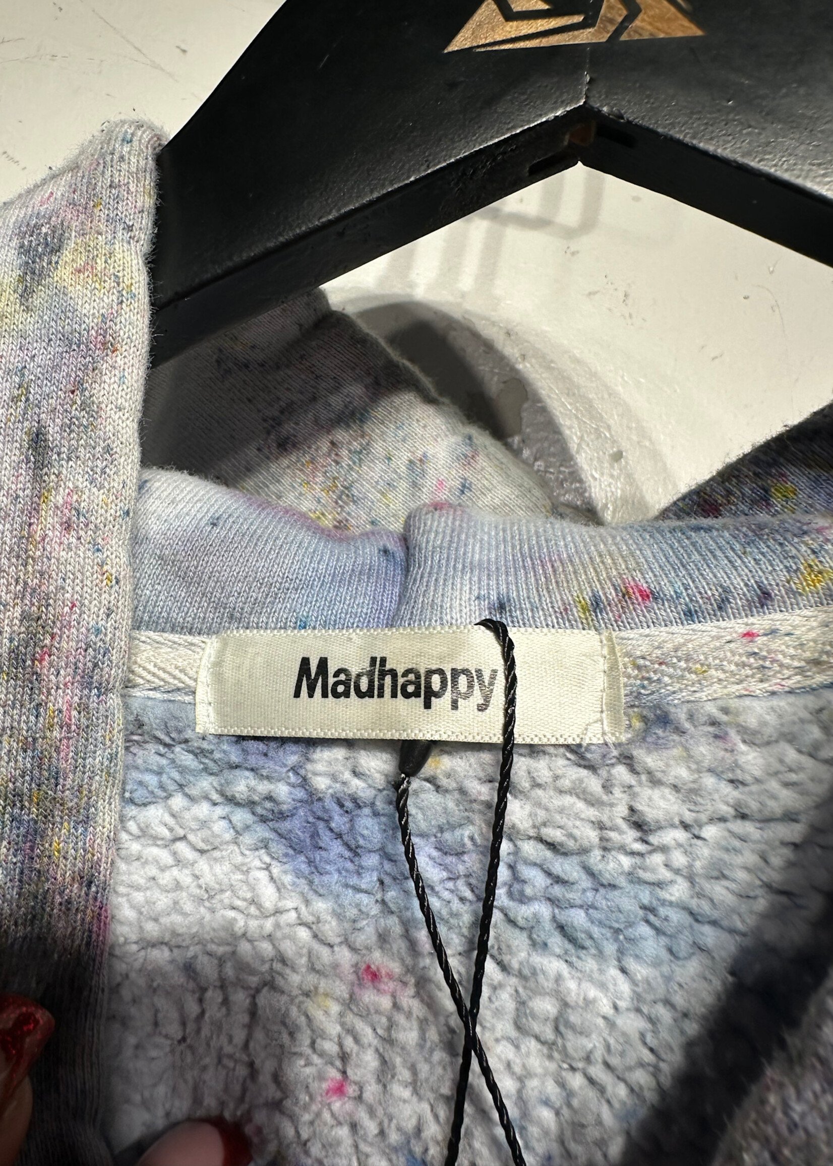 Mad Happy Multi Color Splatter Dye Hoodie S