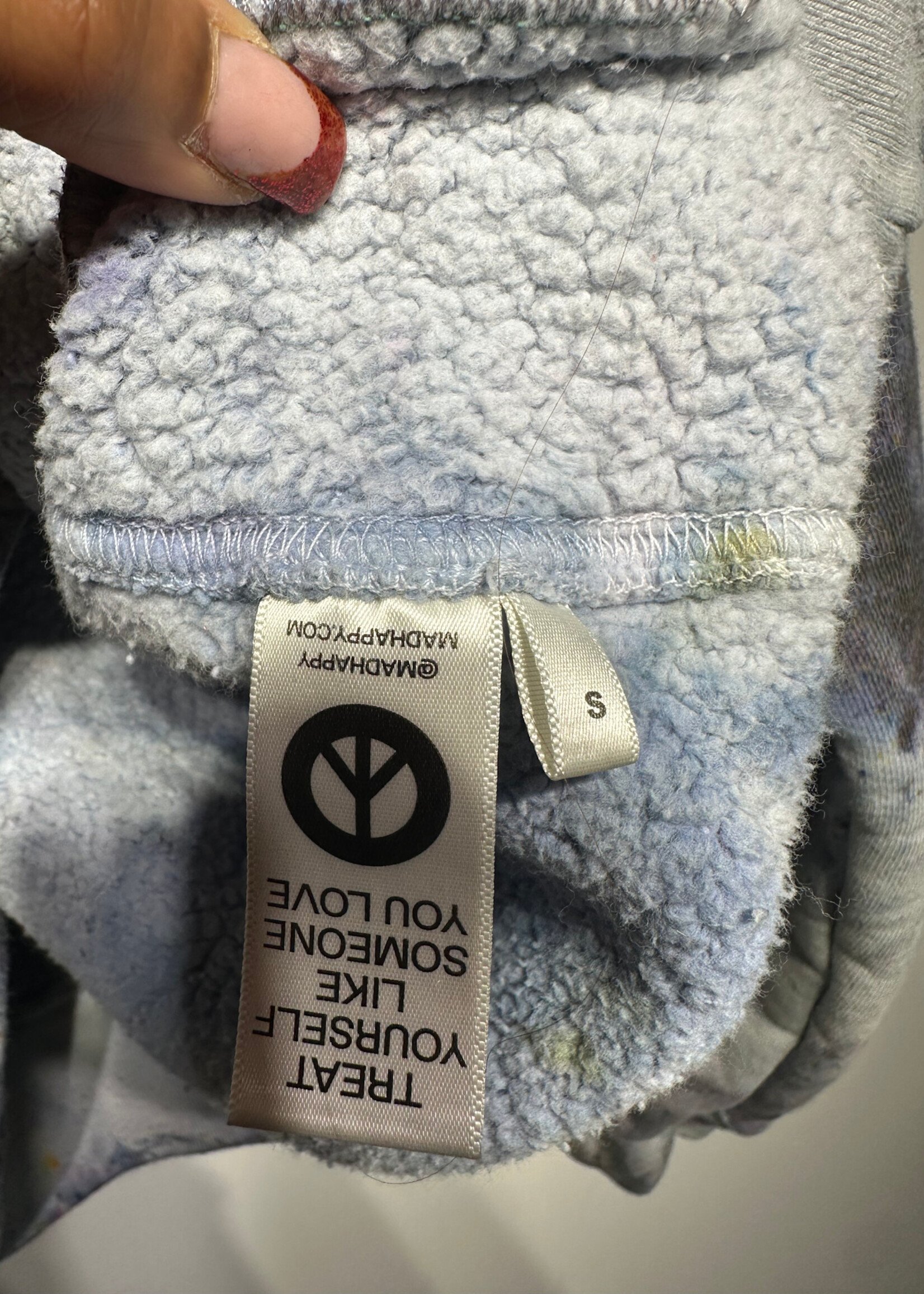 Mad Happy Multi Color Splatter Dye Hoodie S