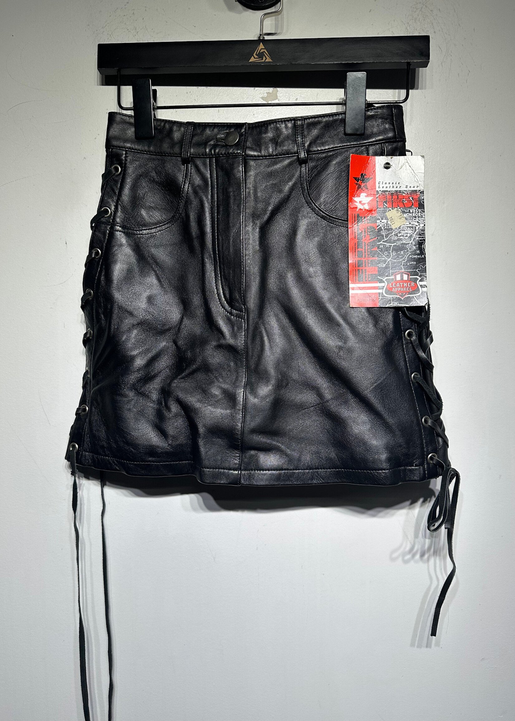 Deadstock First Leather Lace Skirt 24