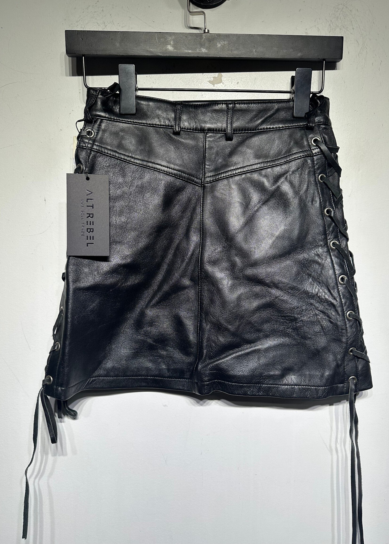 Deadstock First Leather Lace Skirt 24