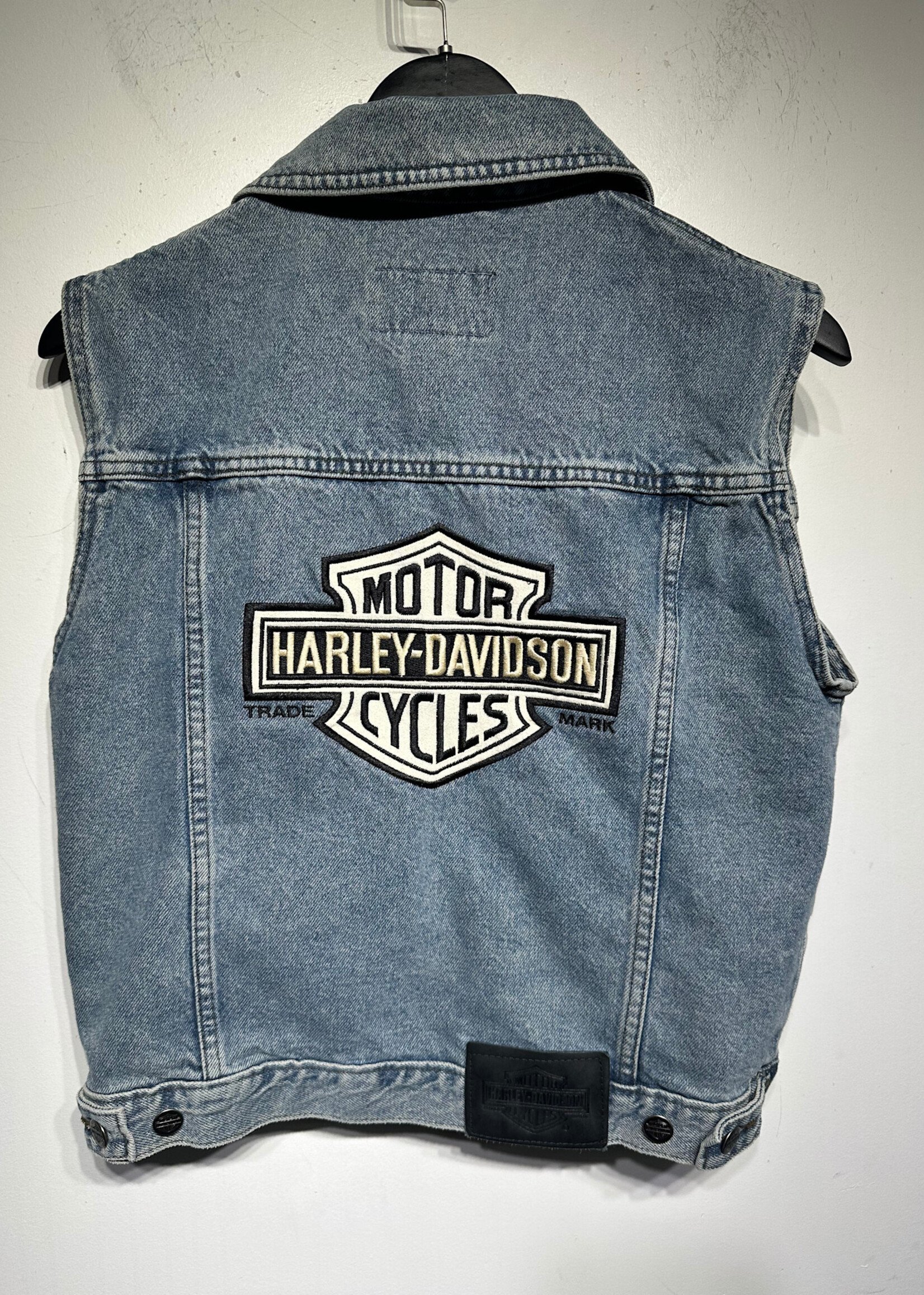 Harley Light Denim Patch Vest Masc S