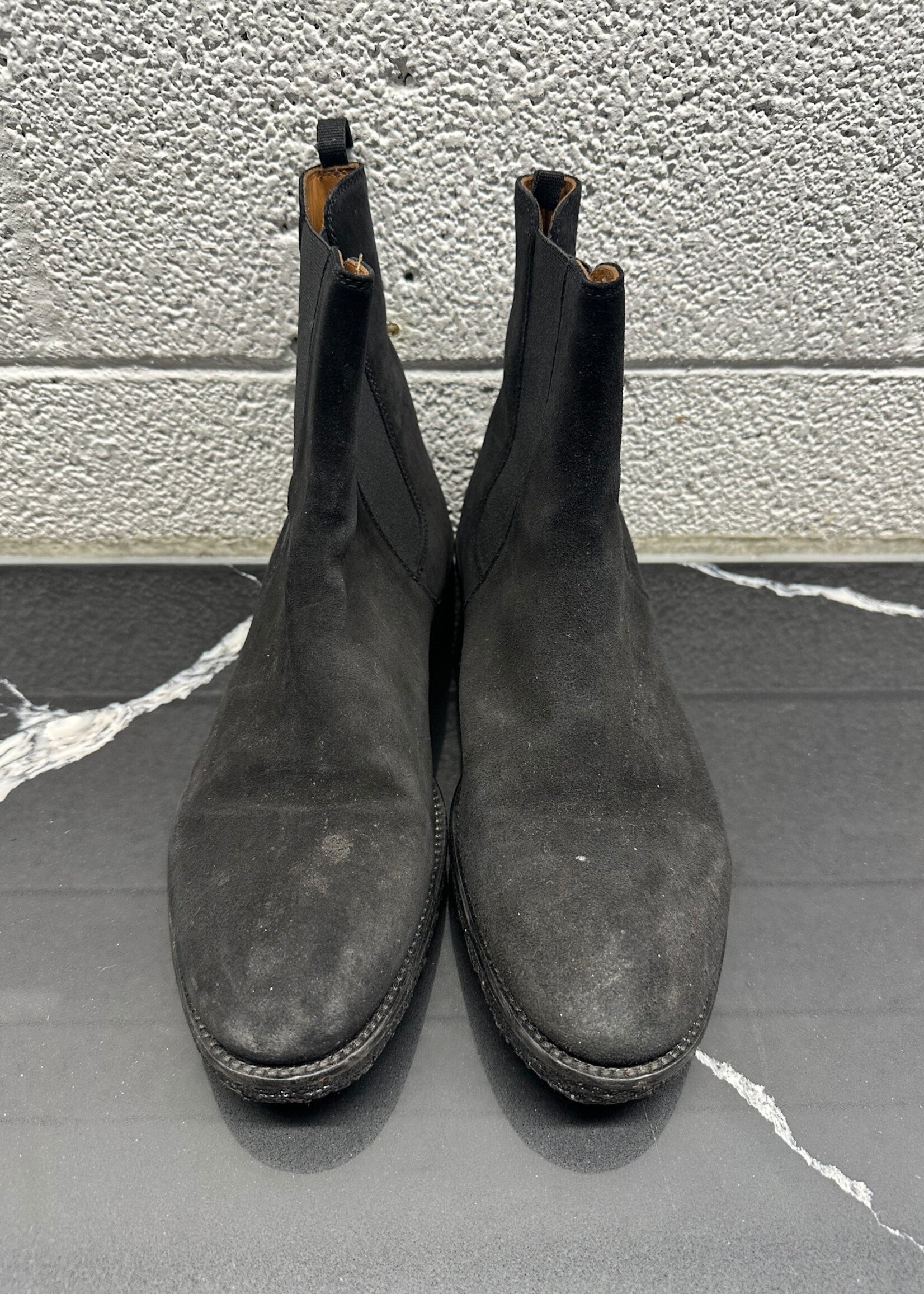 ORO Black Crepe Chelsea Boot Masc 10
