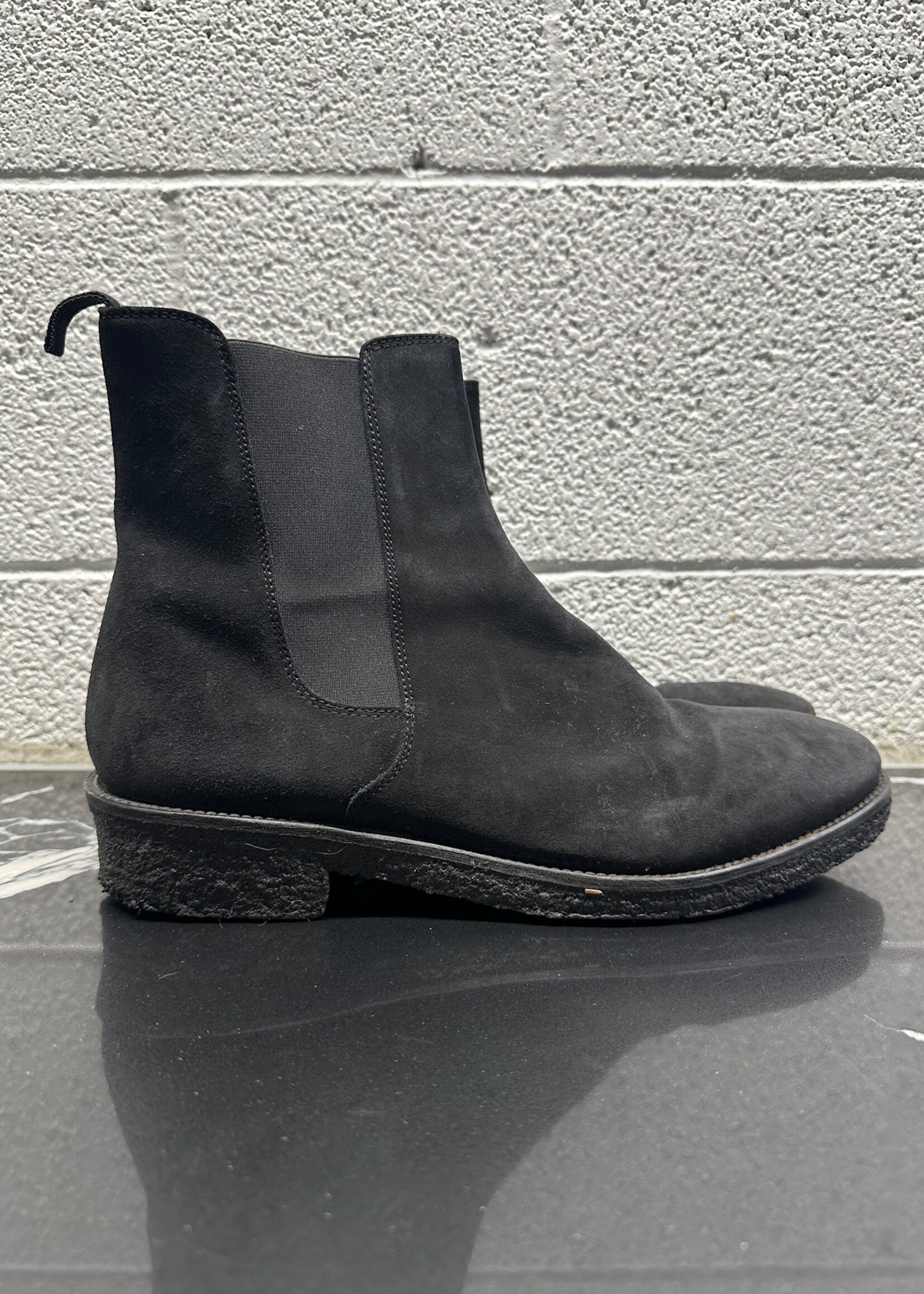 ORO Black Crepe Chelsea Boot Masc 10