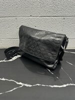 Coach Black Embossed Messenger Bag OS
