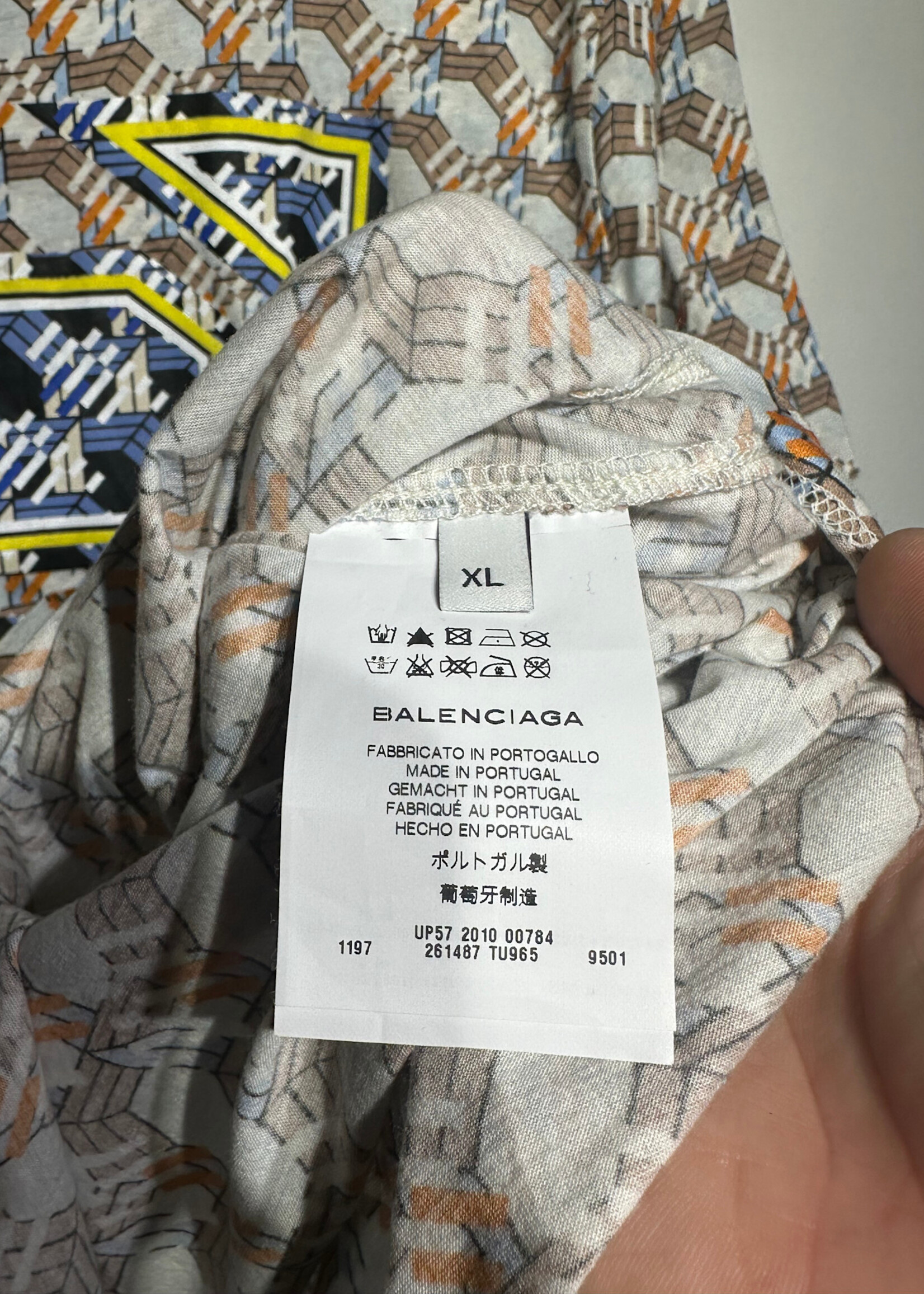 2010 Balenciaga Monogram Tee Fits Slim L/XL