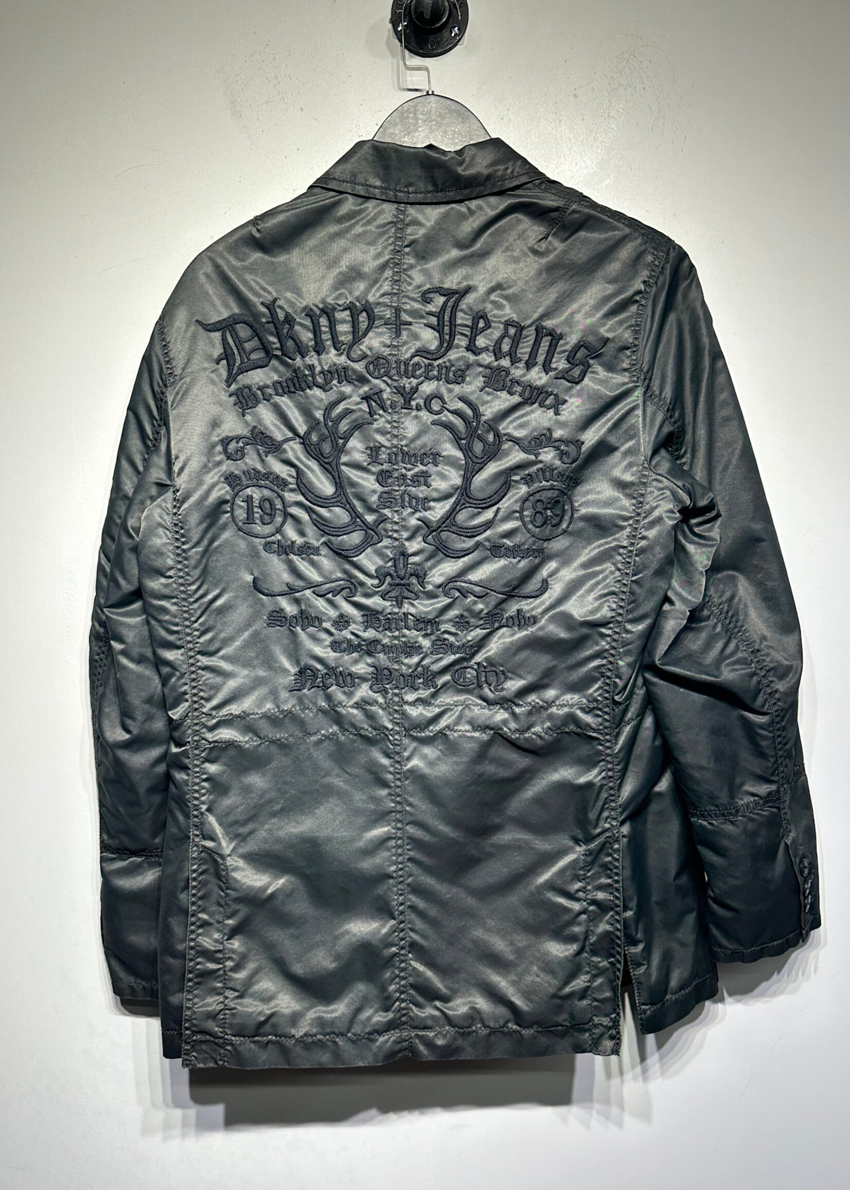 DKNY 2000s Nylon Embroidered Blazer Masc M
