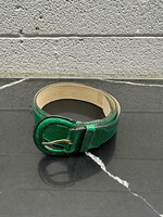 Bottega Veneta Vintage Green Leather Belt 32"-36"
