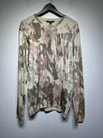 NWT John Varvatos Pink Green Abstract Sweater XL