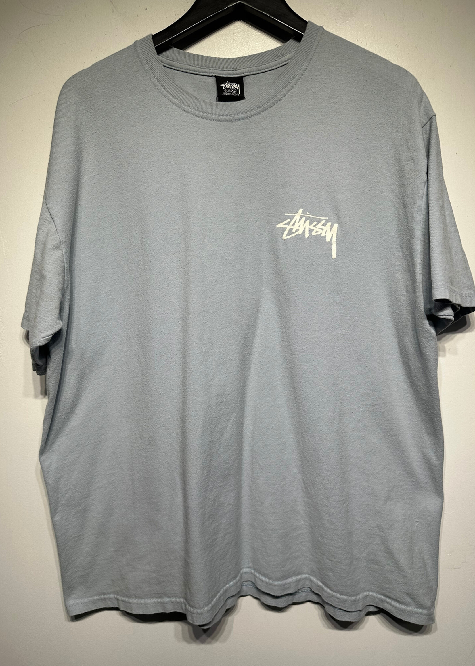 Stussy 00s Light Blue Crystal Tee XL