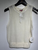 NWT Staud white crochet Sleevless top M