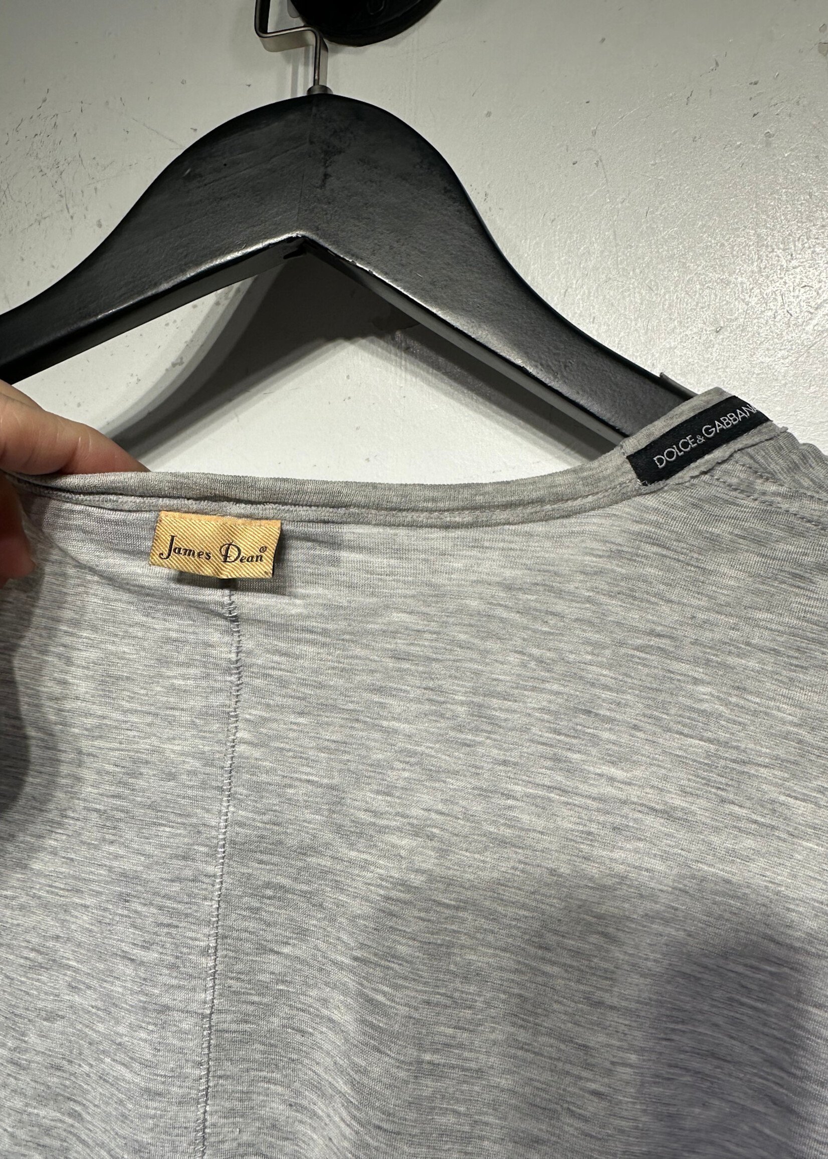 D&G James Dean Heather Grey Tee Fits Masc L AS IS