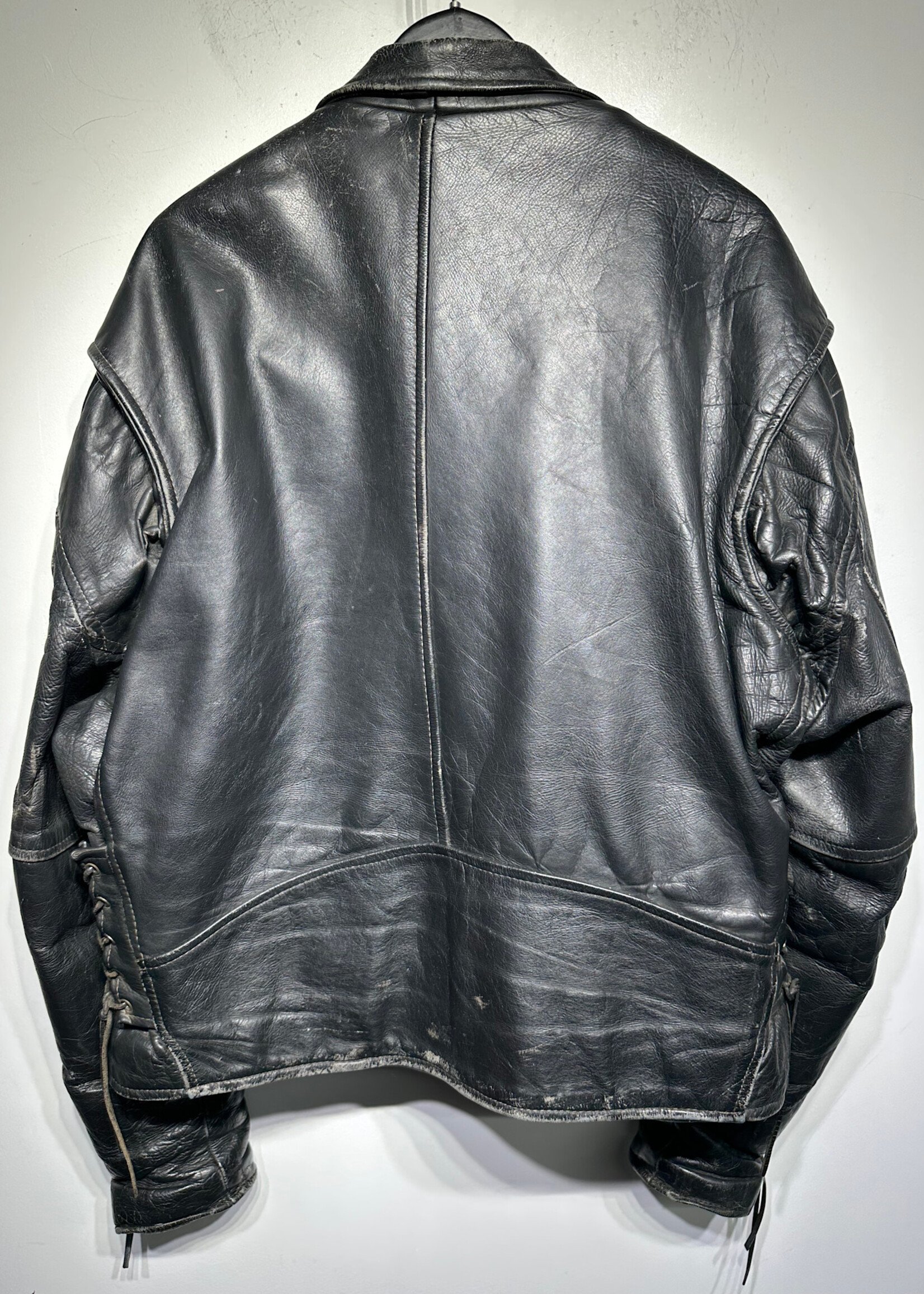 Diamond Leather Biker Jacket XXL