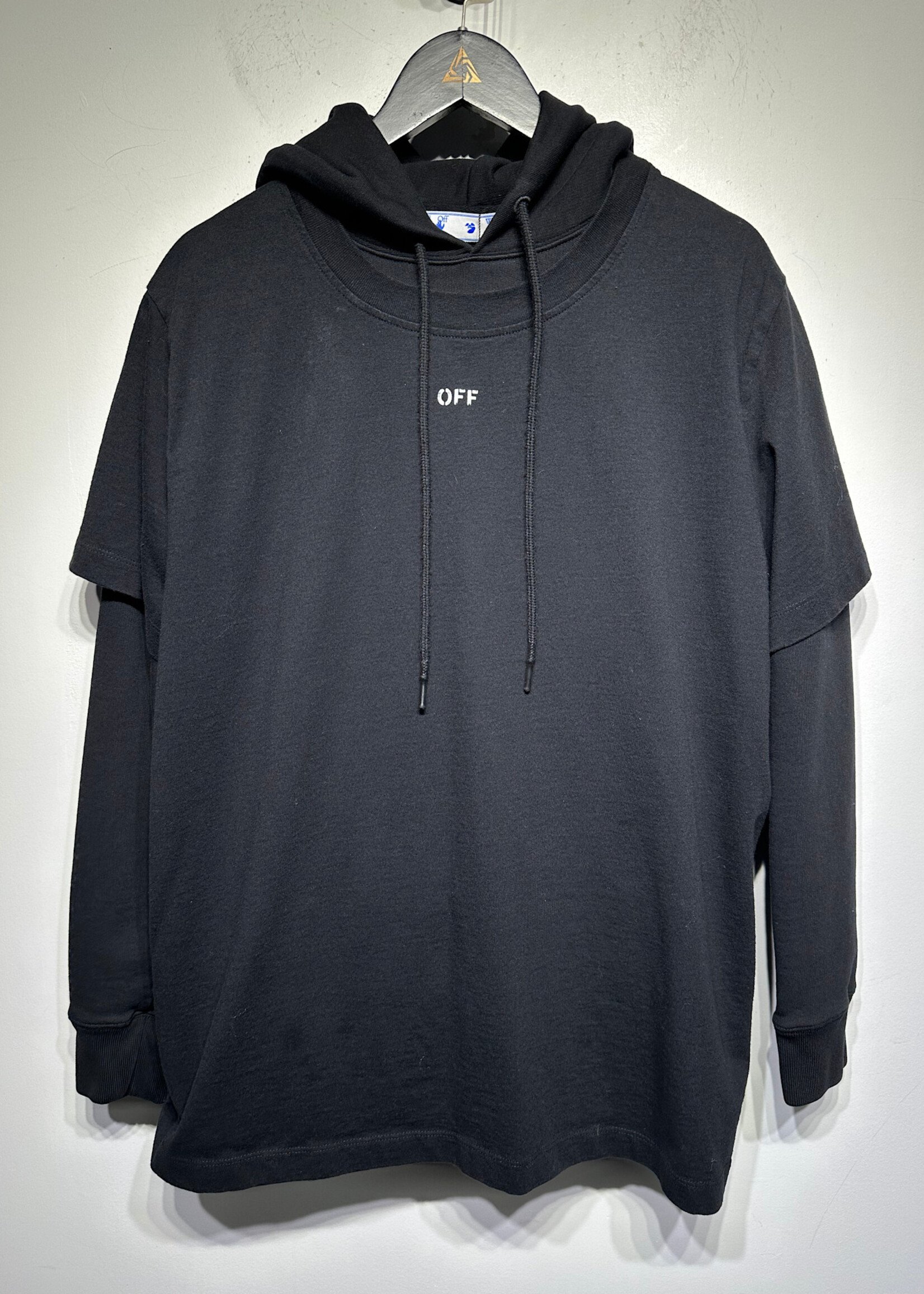 Off-White Stencil Double Tee Hoodie S