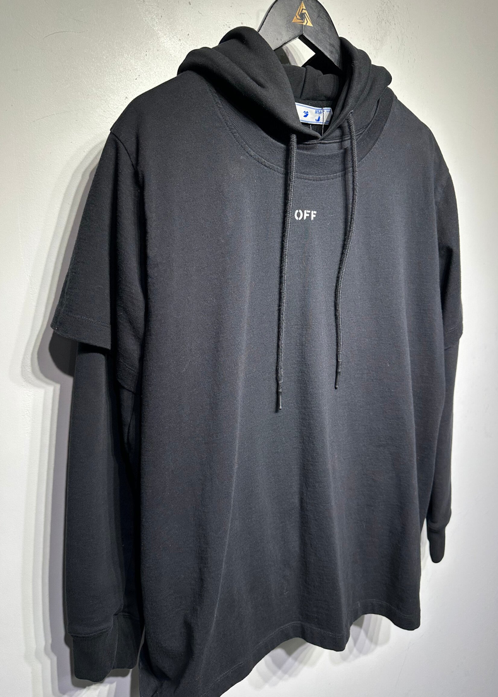 Off-White Stencil Double Tee Hoodie S