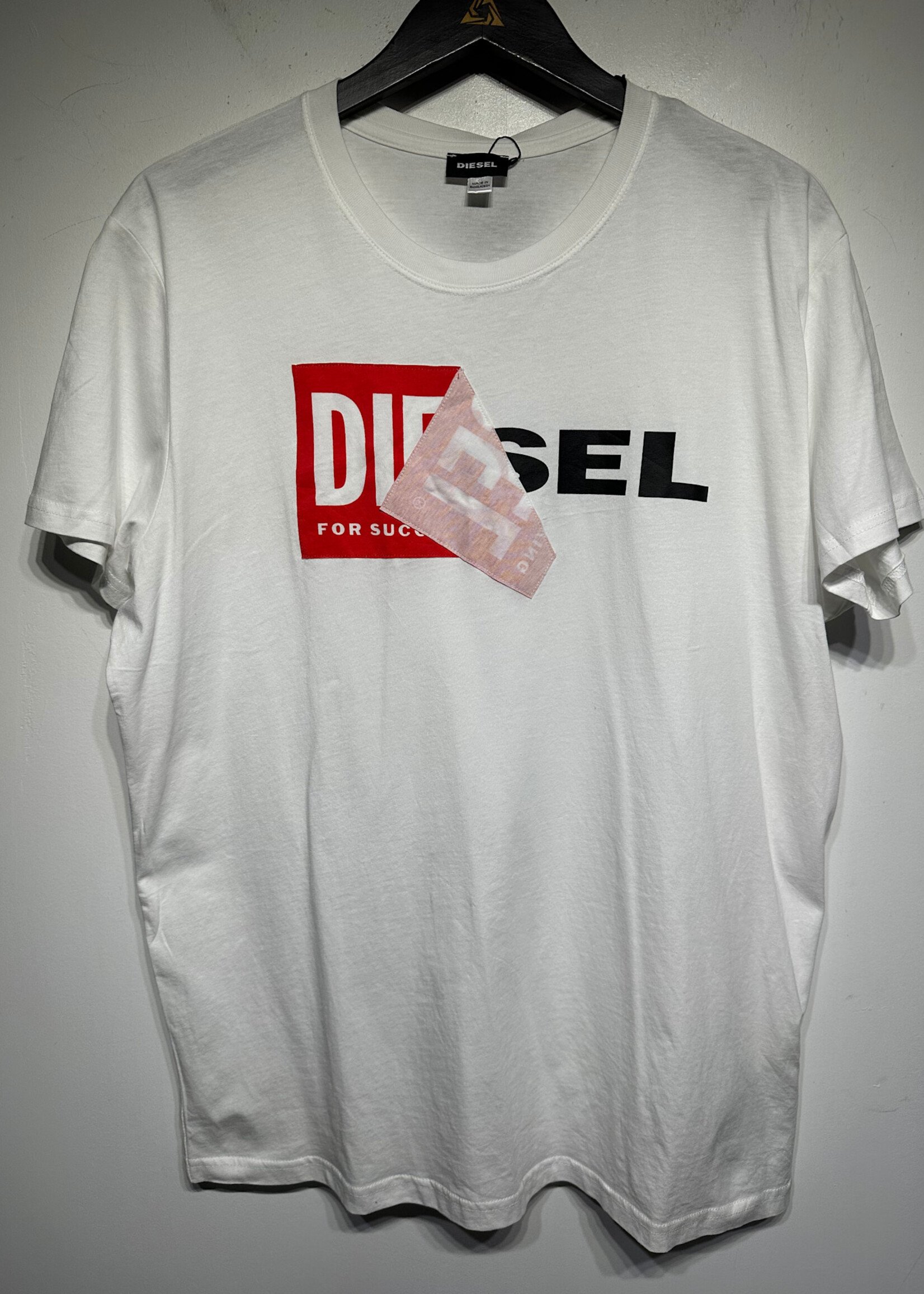 Diesel NWT White Peeling Logo Tee XXL