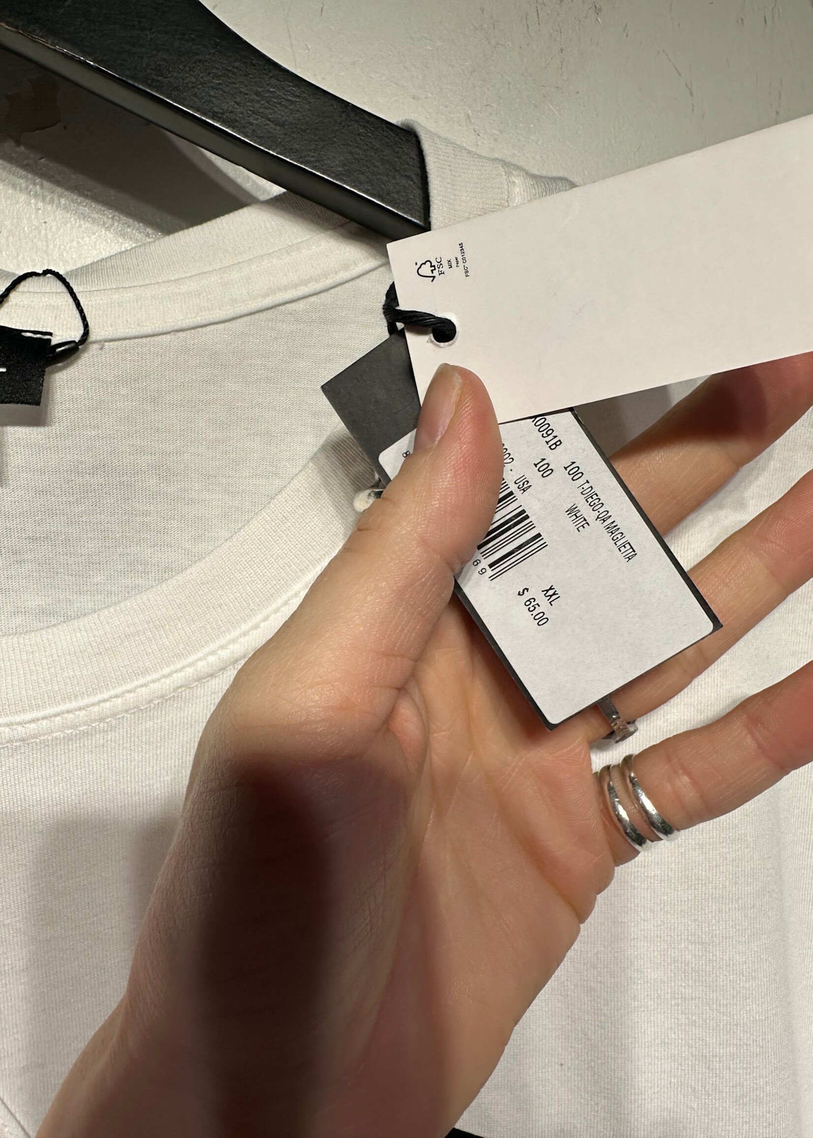 Diesel NWT White Peeling Logo Tee XXL